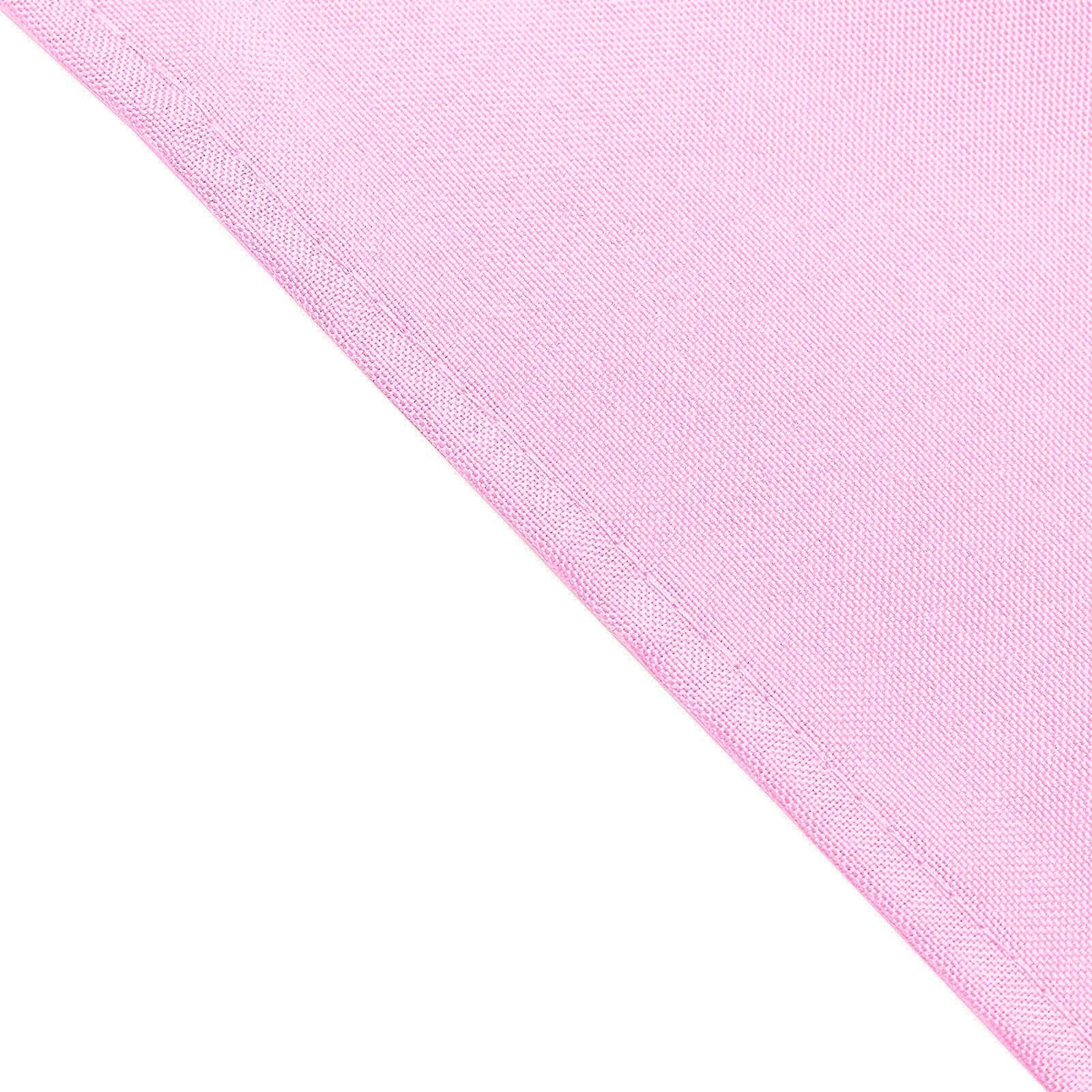 5 Pack Polyester 17"x17" Napkins Pink - Durable & Wrinkle Resistant Dinner Napkins