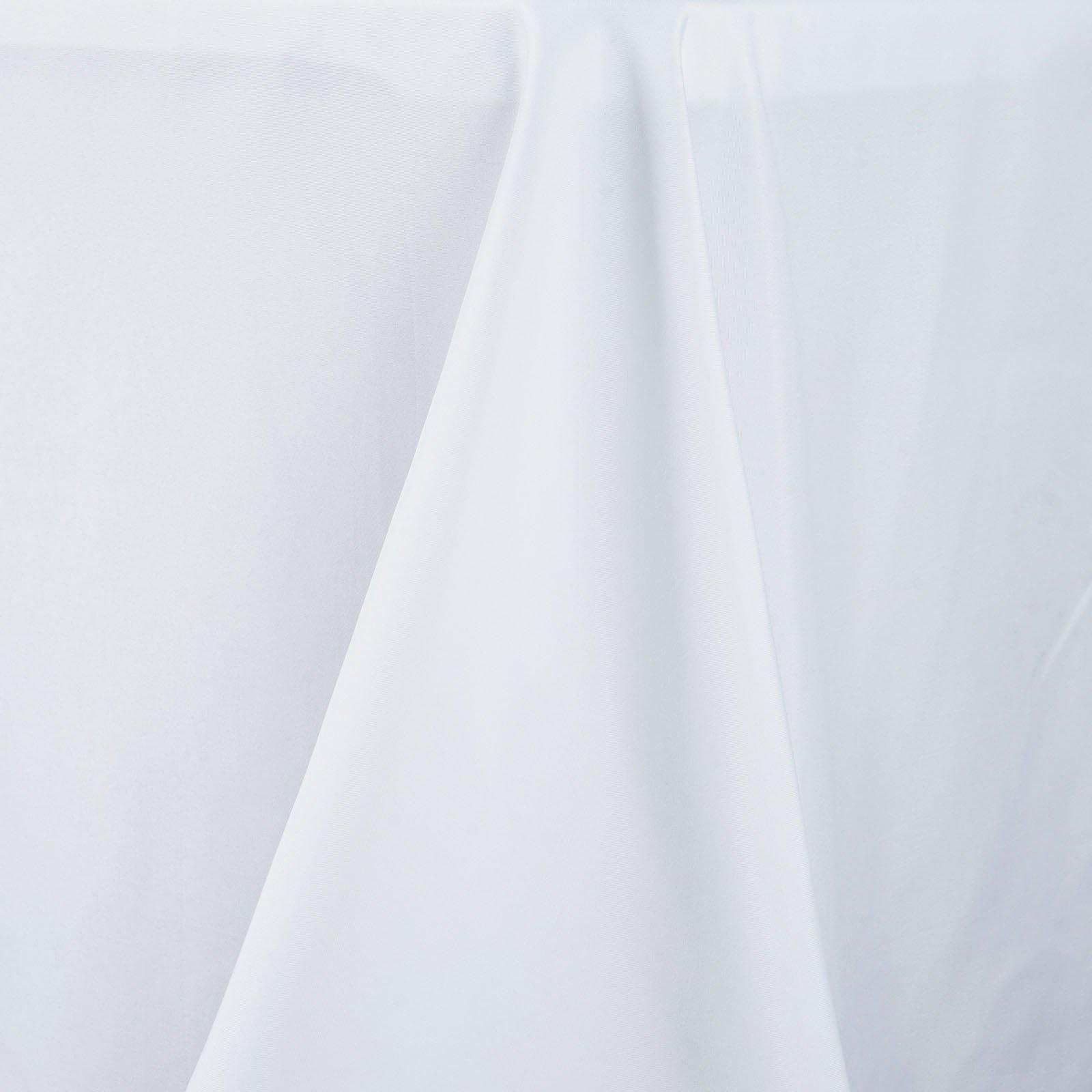 Premium Polyester 60"x126" Rectangle Tablecloth White - Stain-Resistant 220GSM Finish for Special Events