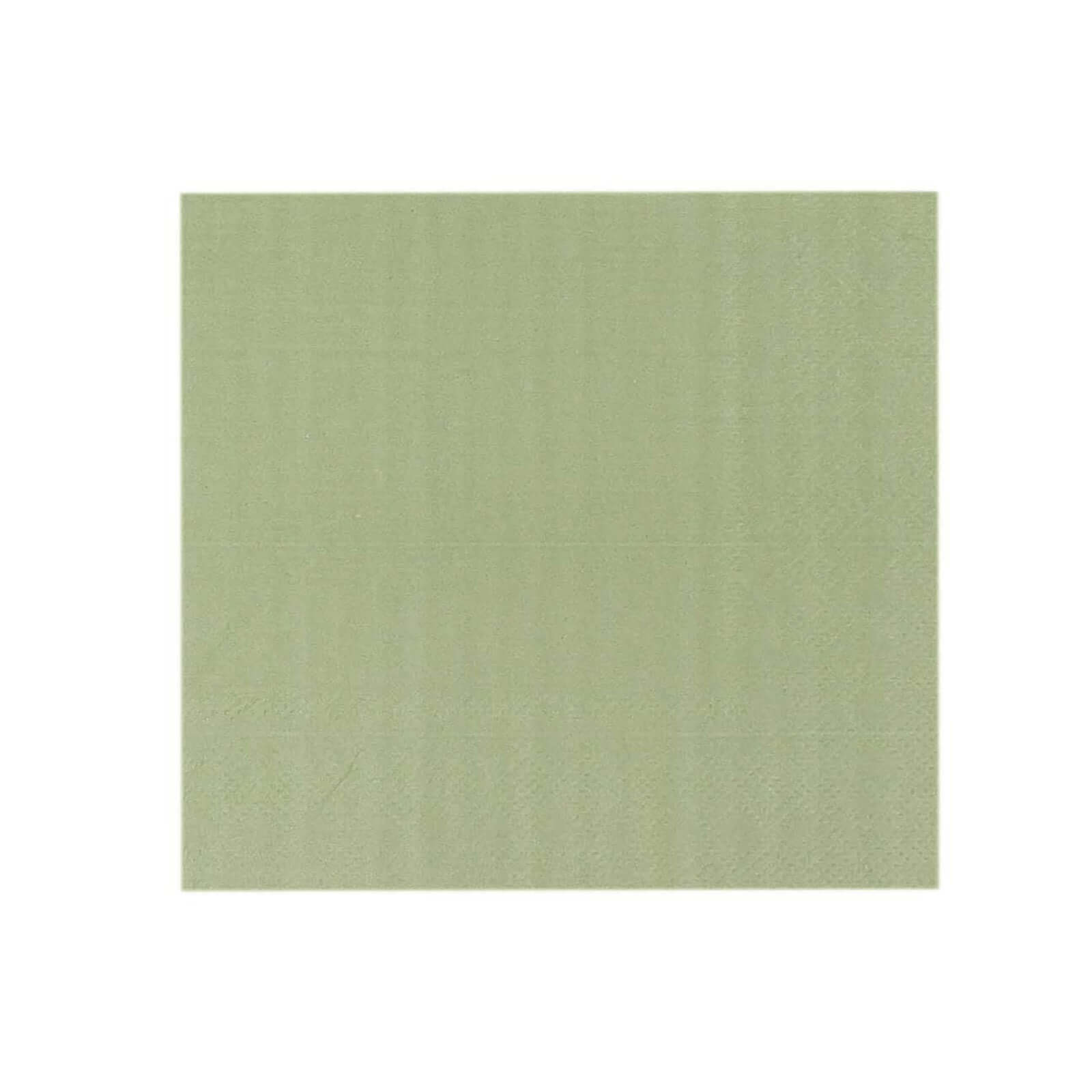 50-Pack Paper Beverage Napkins Sage Green - 2 Ply Disposable Soft 18GSM Cocktail Napkins 5"x5"