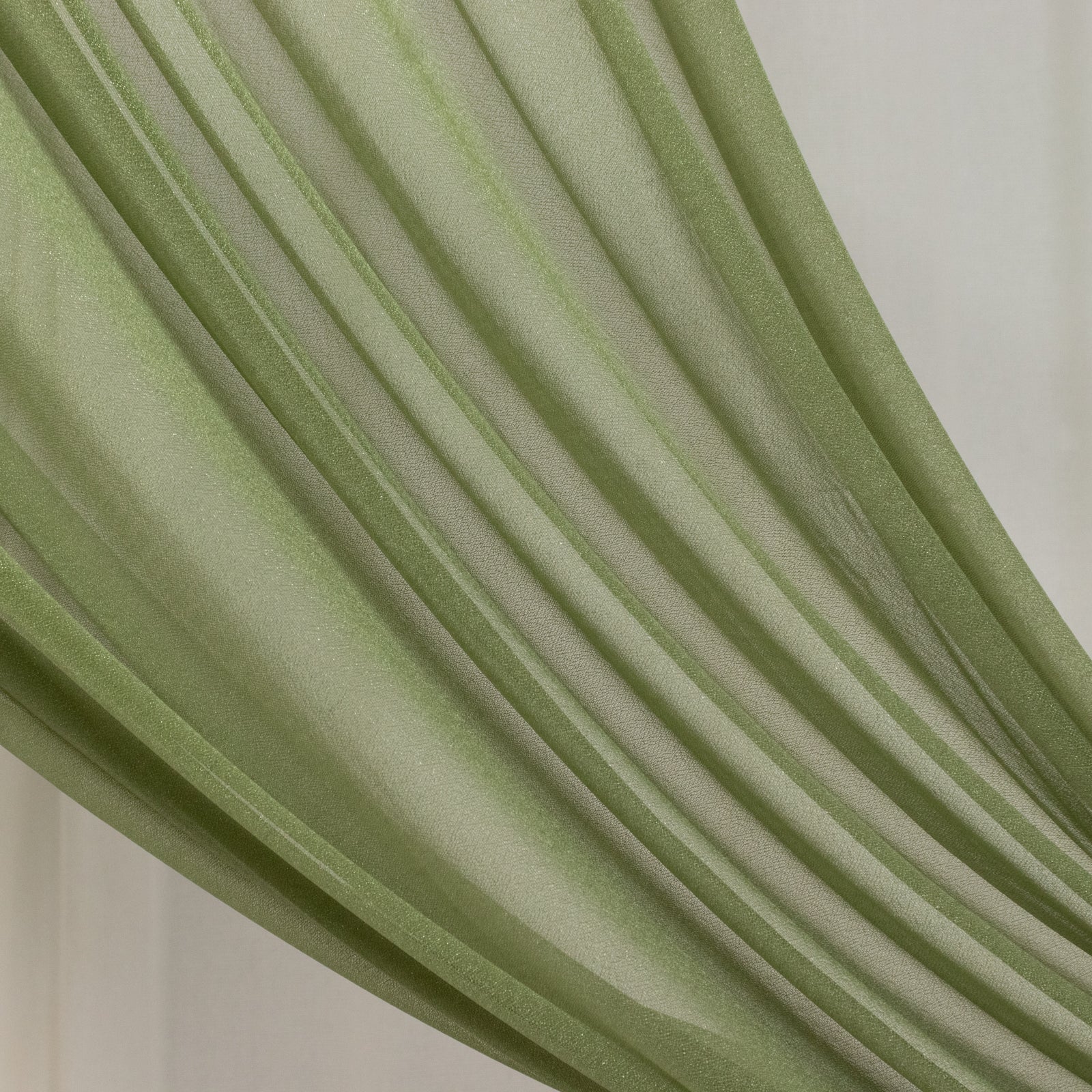 Dusty Sage Green Sheer Backdrop Drape – 5ft x 14ft Wedding Arch & Ceiling Decor Panel, Wrinkle Free with Soft Shimmer