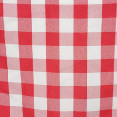 Polyester 14"x108" Table Runner Red/White - Gingham Plaid Design