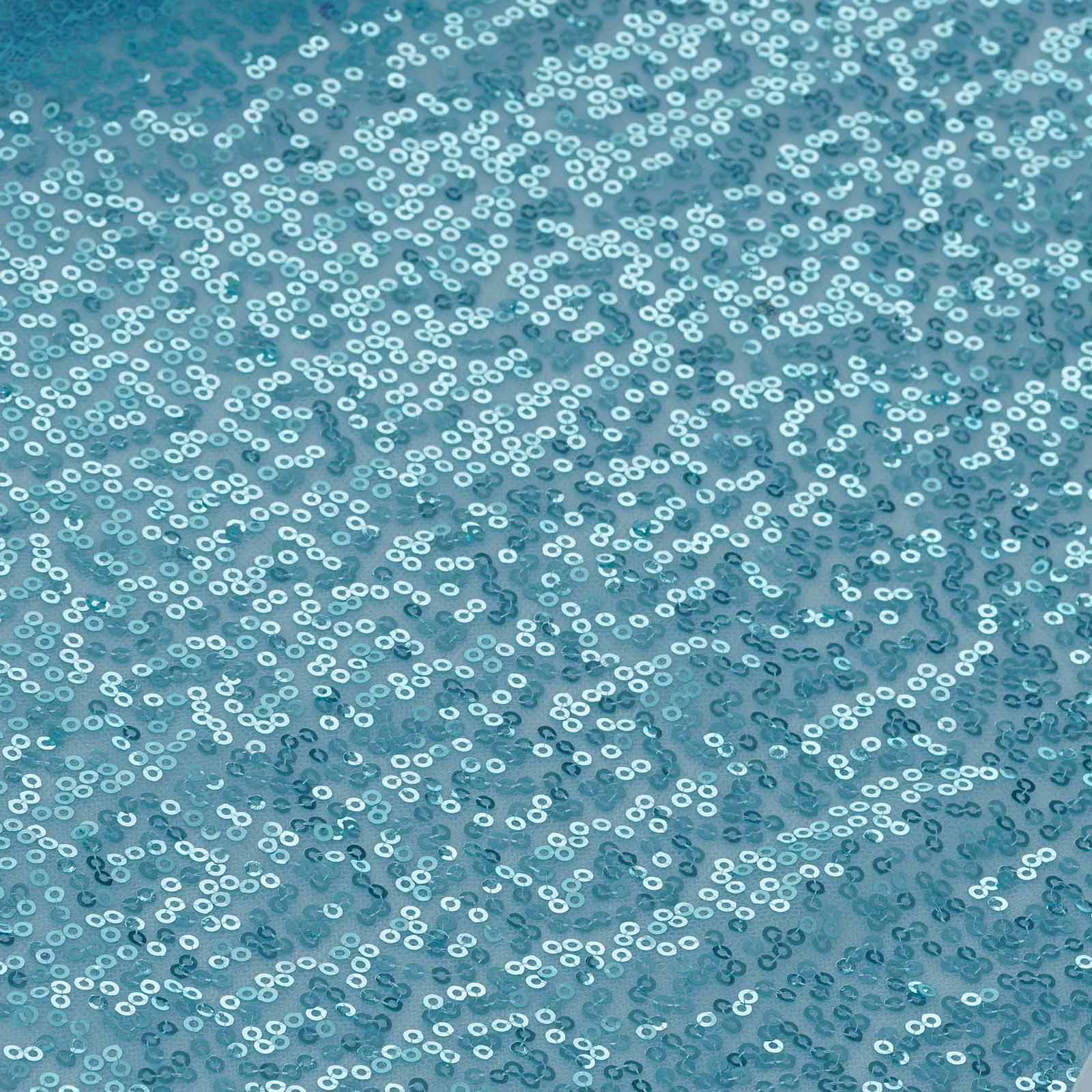 Sequin 12"x108" Table Runner Light Blue - Glittering Design