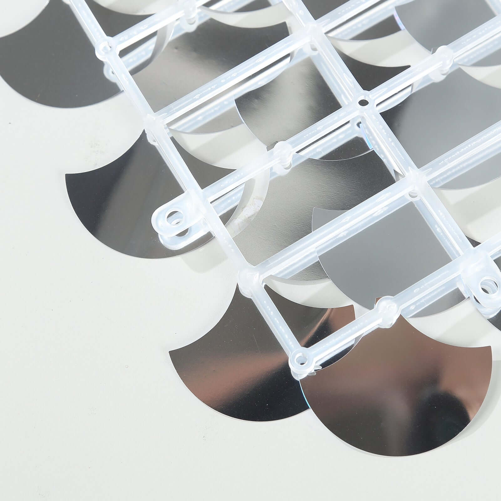 24sq.ft Shiny Iridescent Blue Sequin Shimmer Wall Photo Backdrop with Mermaid Scales Pattern, Party Wall Art Décor Panels - 24 Panels