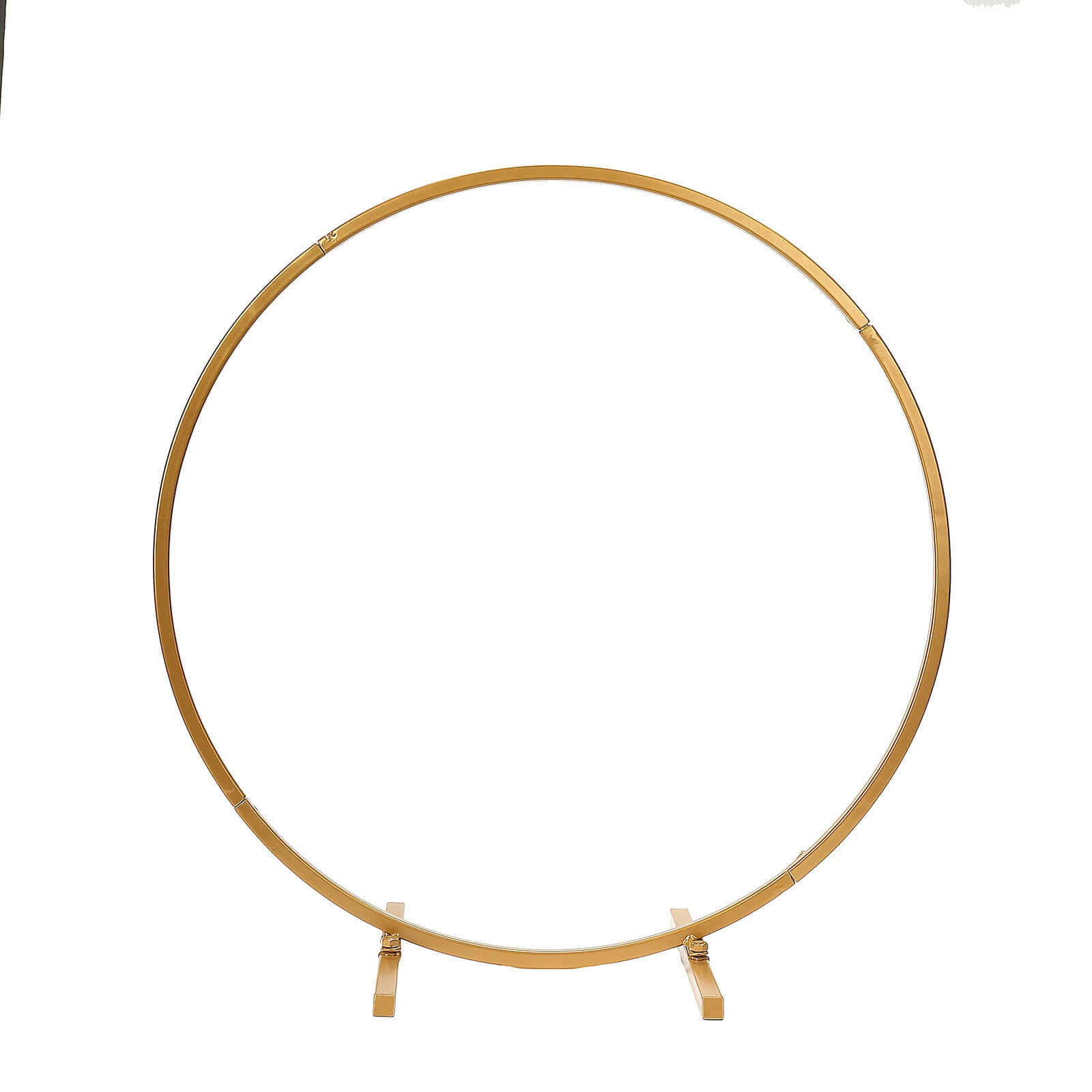 20" Gold Round Arch Wedding Centerpiece, Metal Hoop Wreath Tabletop Decor
