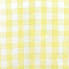 Polyester 14"x108" Table Runner Yellow/White - Gingham Plaid Design