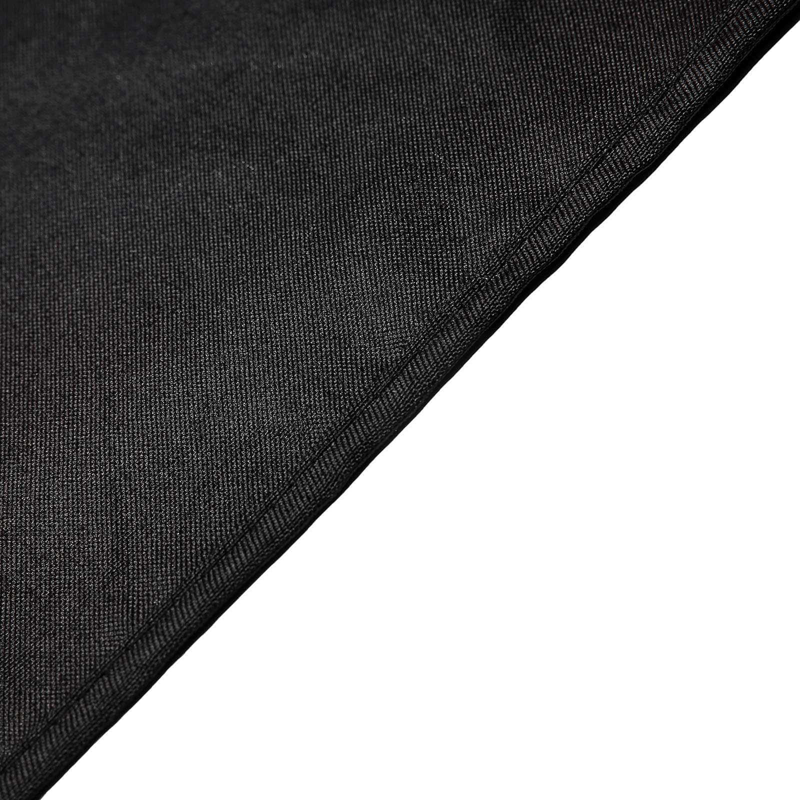 Polyester 50"x120" Rectangle Tablecloth Black - Wrinkle-Resistant Table Cover