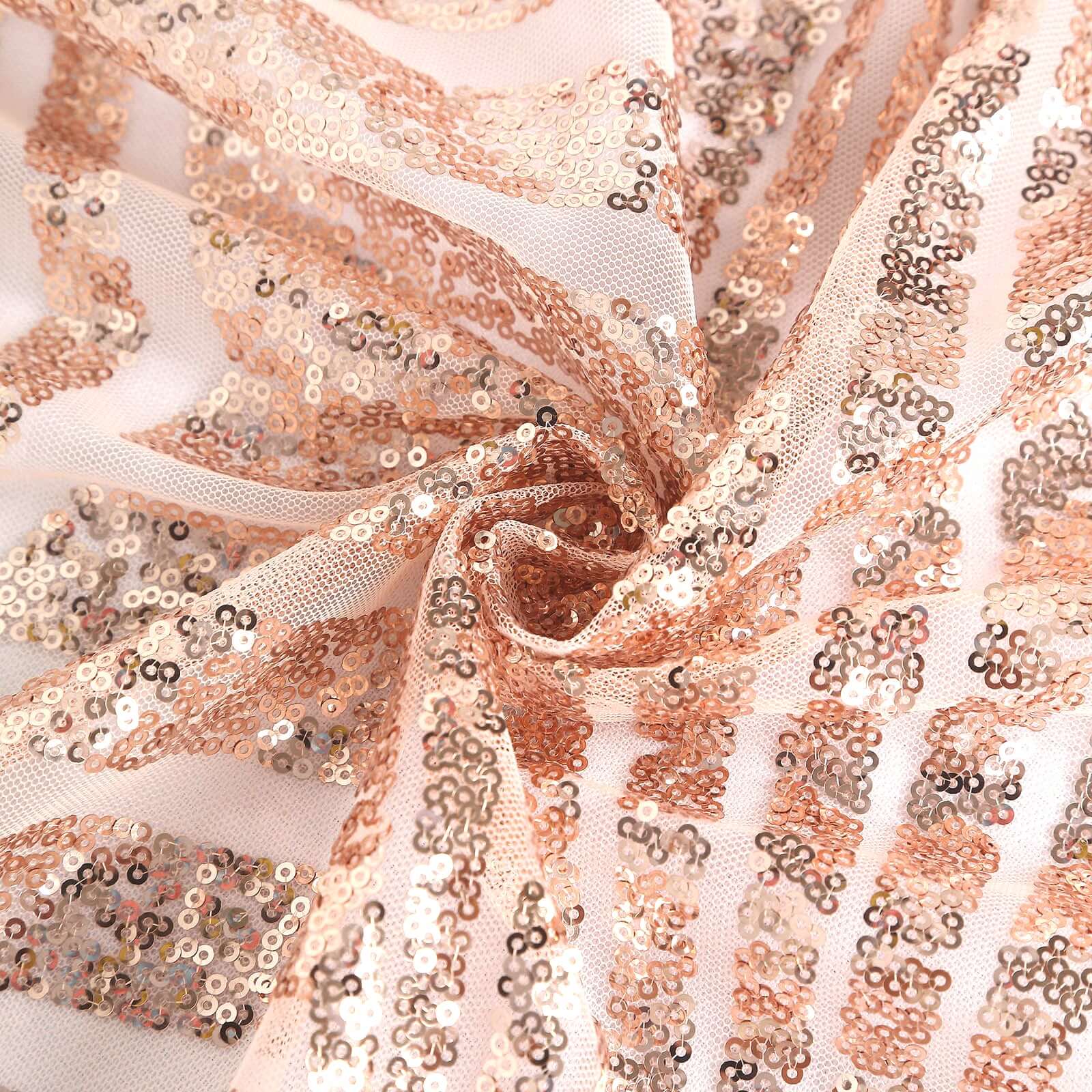 Sequin 72" Table Overlay Square Tablecloth Blush - Diamond Glitz Table Cover