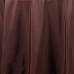 Polyester 108" Round Tablecloth Chocolate - Wrinkle-Resistant Table Cover