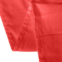 Cotton Blend 132" Round Tablecloth Red - Seamless Wrinkle-Resistant Table Cover