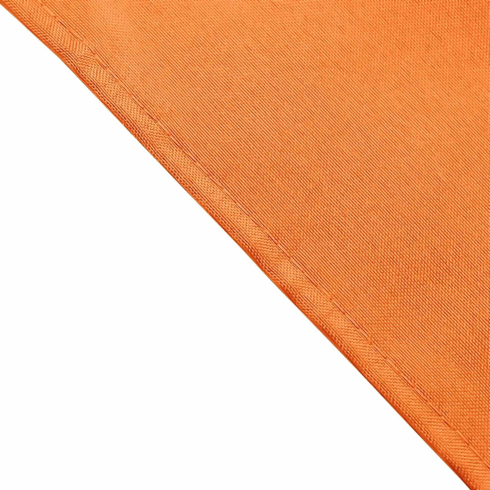 5 Pack Polyester 17"x17" Napkins Orange - Durable & Wrinkle Resistant Dinner Napkins