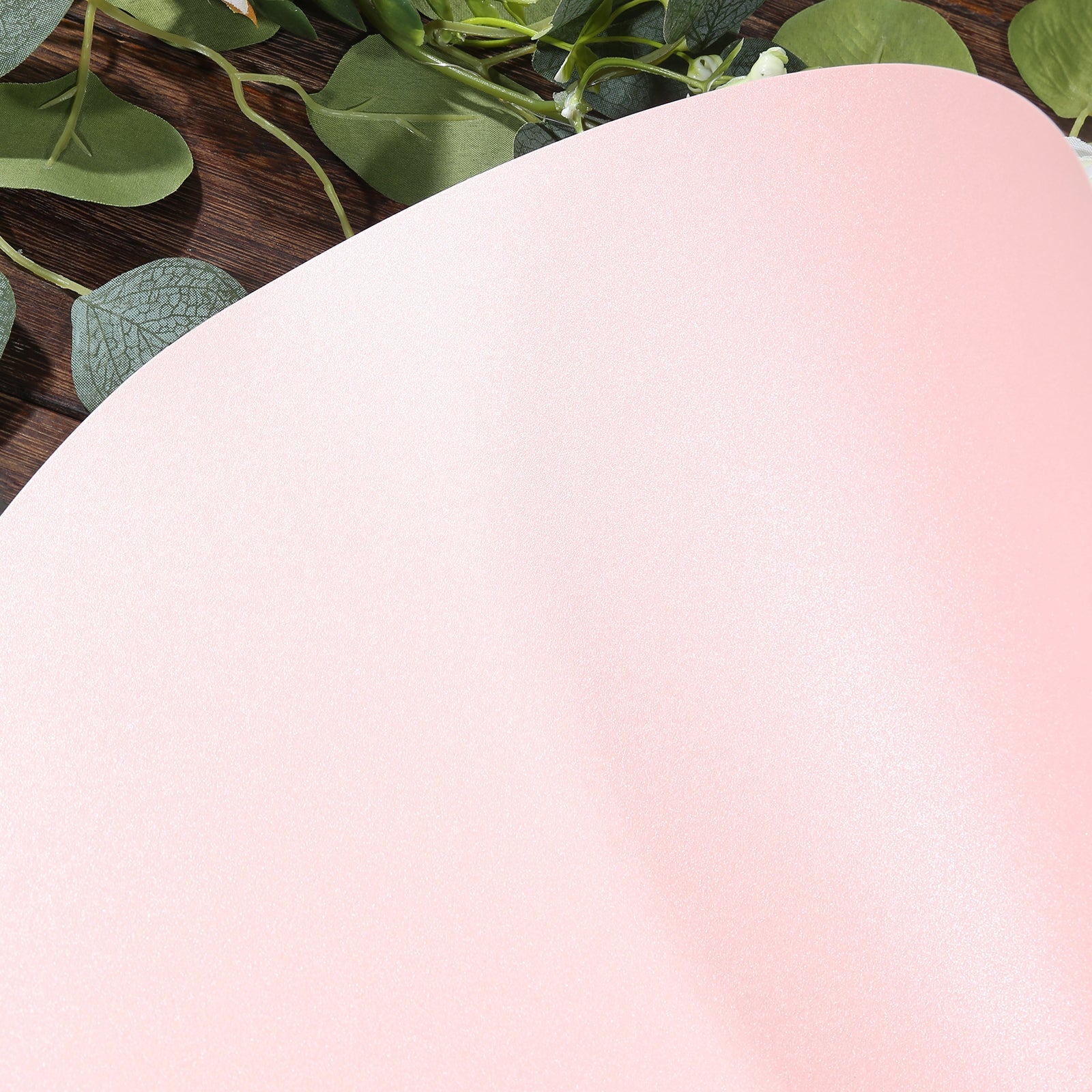 50 Pack 13" Round Disposable Paper Placemats – Pink Cardboard Dining Table Mats, 120 GSM