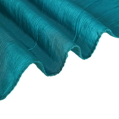 Taffeta 12"x108" Table Runner Teal - Accordion Crinkle Design