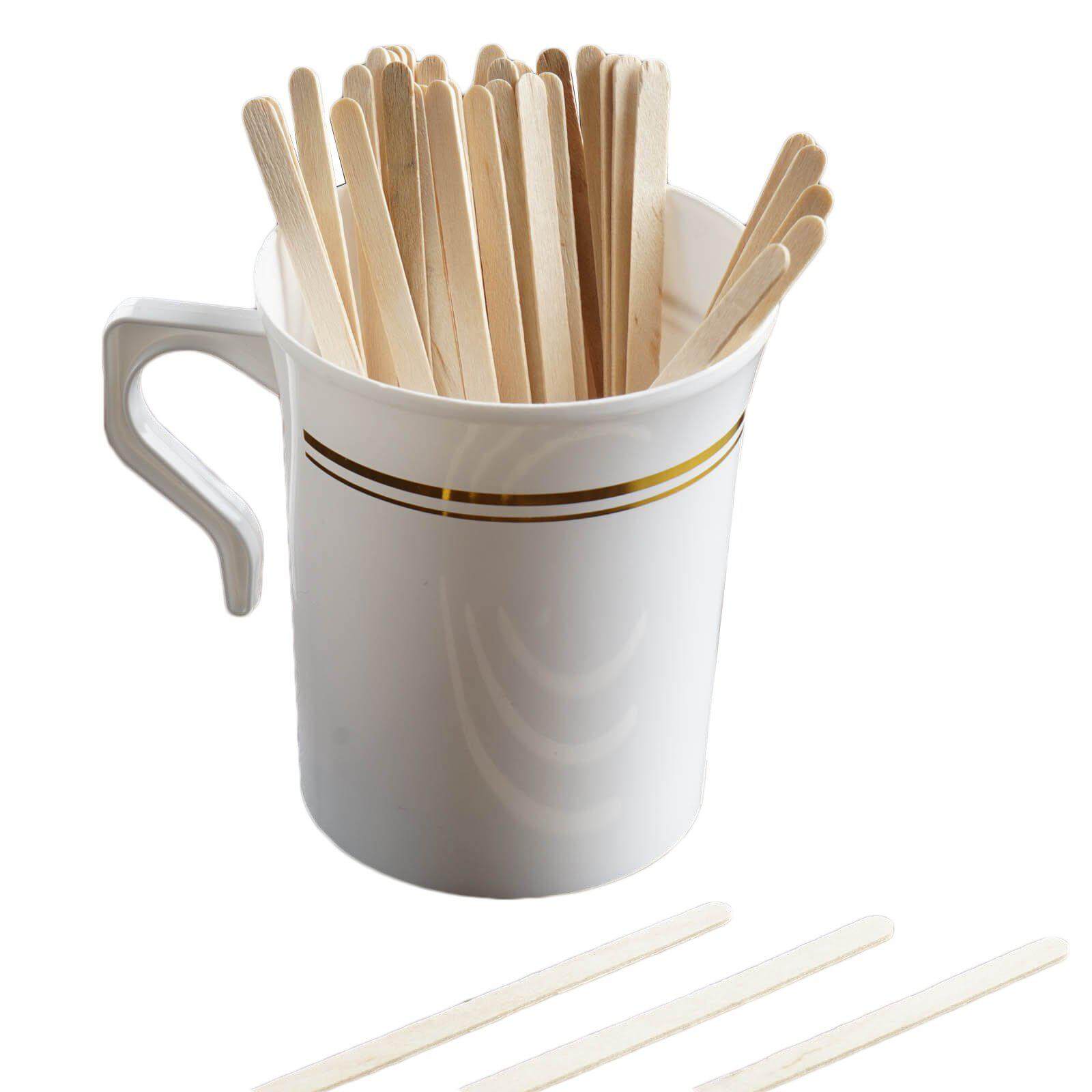 1000-Pack Birchwood Coffee Stirrers - Natural Eco-Friendly Wooden Stir Sticks for Tea & Cocktails 4.5"