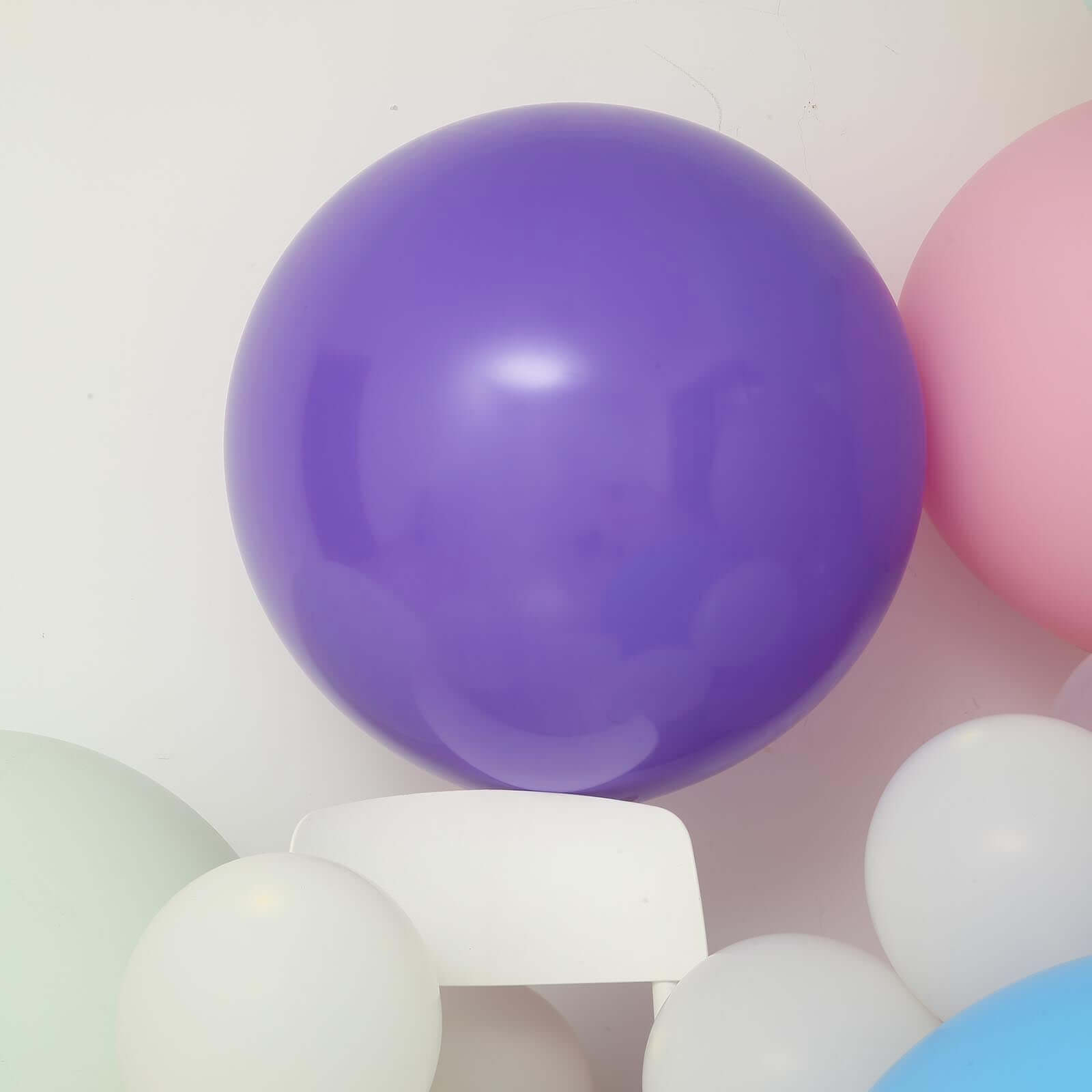 2 Pack 32" Large Matte Purple Helium or Air Premium Latex Balloons
