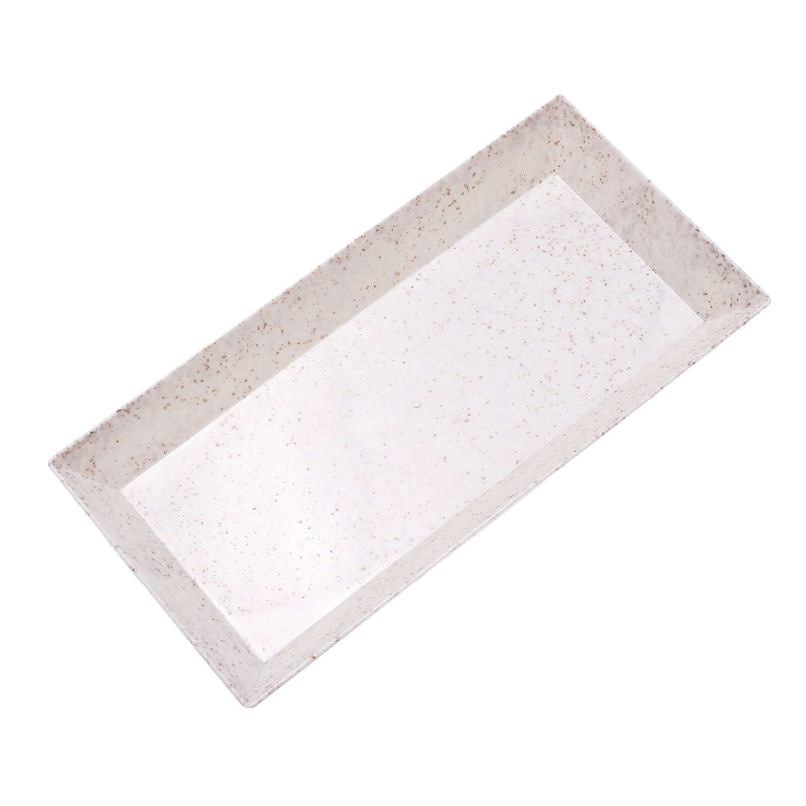 24-Pack Mini Wheat Straw Fiber Serving Trays Rectangular Biodegradable - Ideal for Appetizers 5"