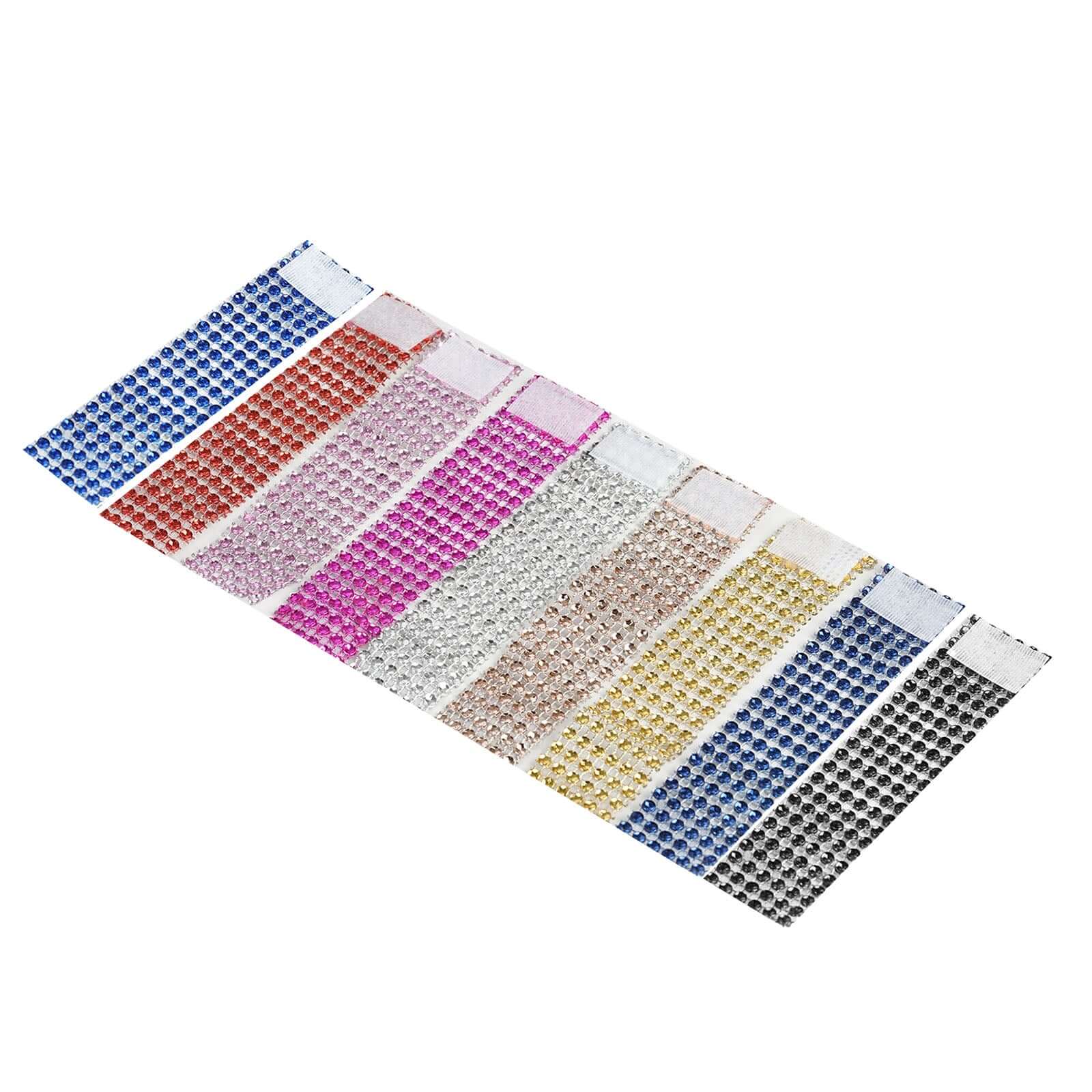 10 Pack Rhinestone Napkin Rings with Velcro Brooch Buckle Pink - Stylish Design for Chair Sashes