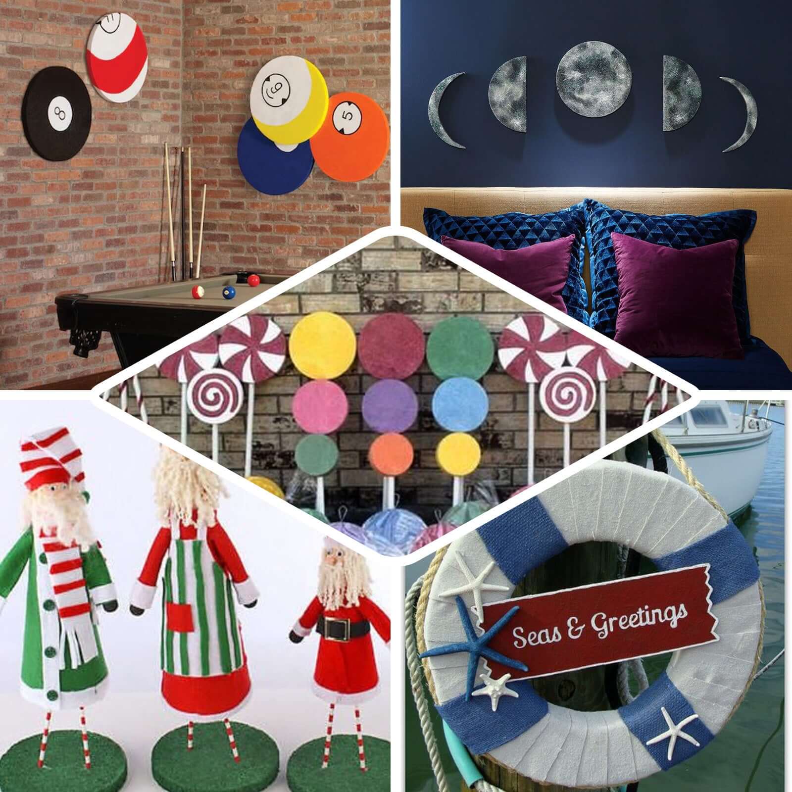 12 Pack 10" White StyroFoam Disc, DIY Polystyrene Foam Craft Supplies