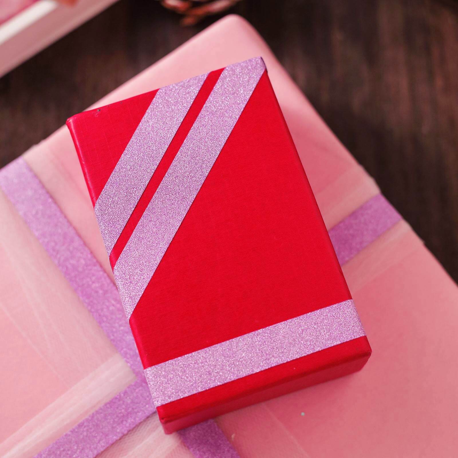 5 Pack 0.5"x5 Yards Purple Washi DIY Craft Glitter Tape