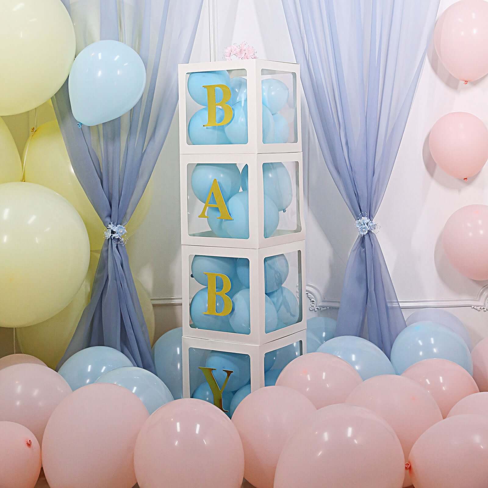 4 Pack 5" Metallic Gold Alphabet Stickers Banner, Customizable Stick on Gold Letters - I