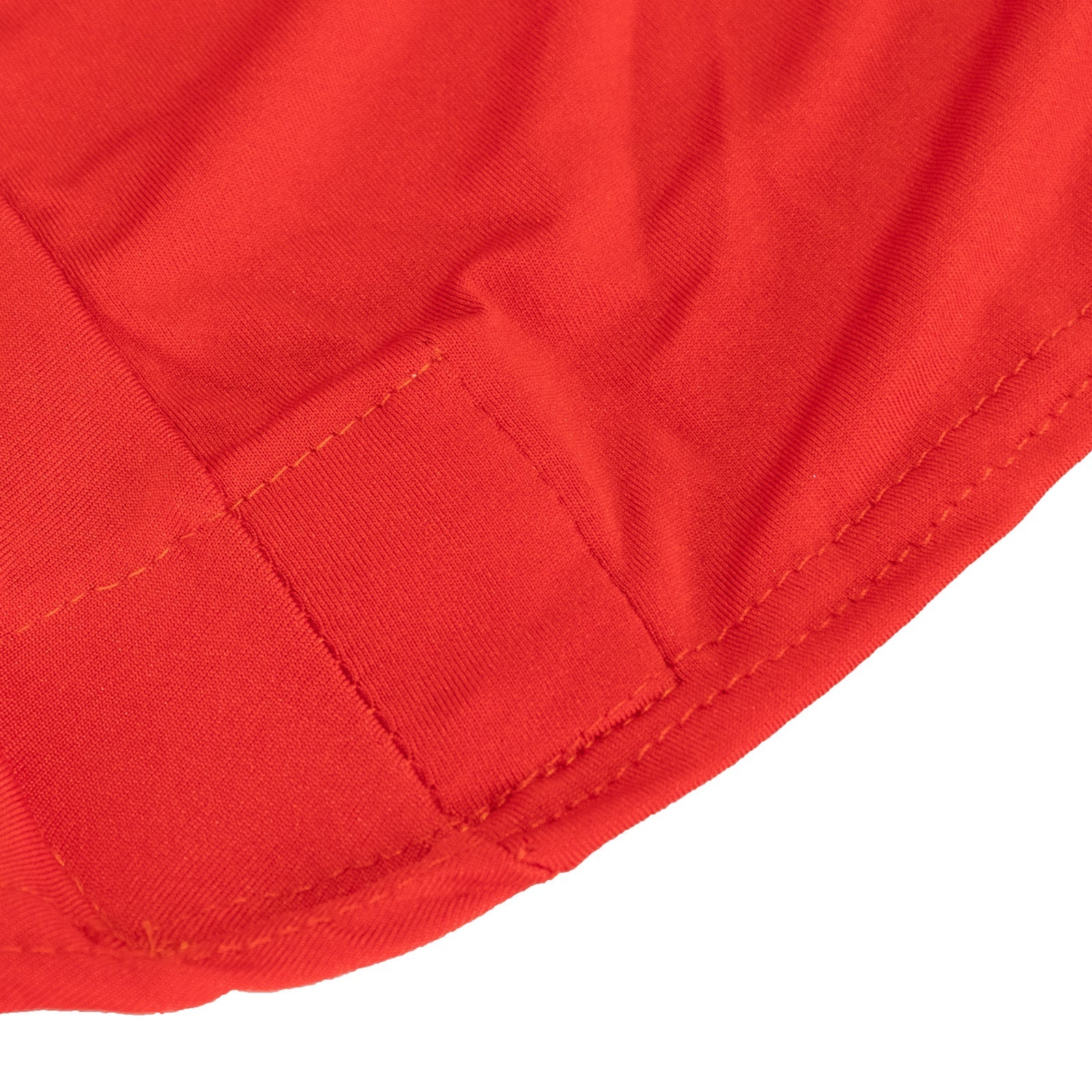 Stretch Spandex 72"x30" Rectangle Table Cover Royal Blue/Red Cross Over Design - Two-Piece Fitted Tablecloth with Elastic Foot Pockets