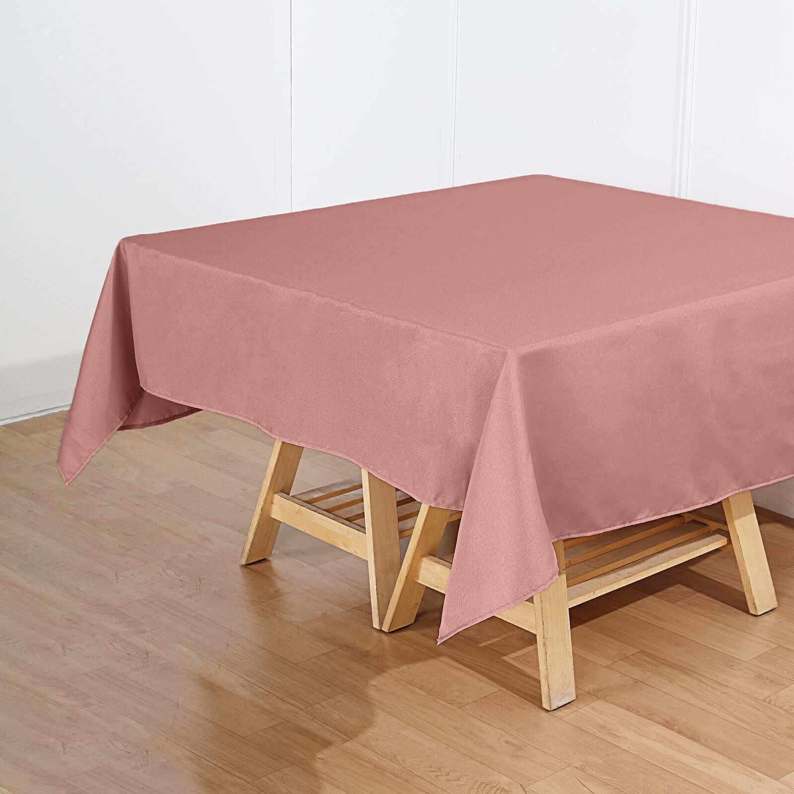 Polyester Square 70"x70" Tablecloth Dusty Rose - Wrinkle-Resistant & Durable Table Cover