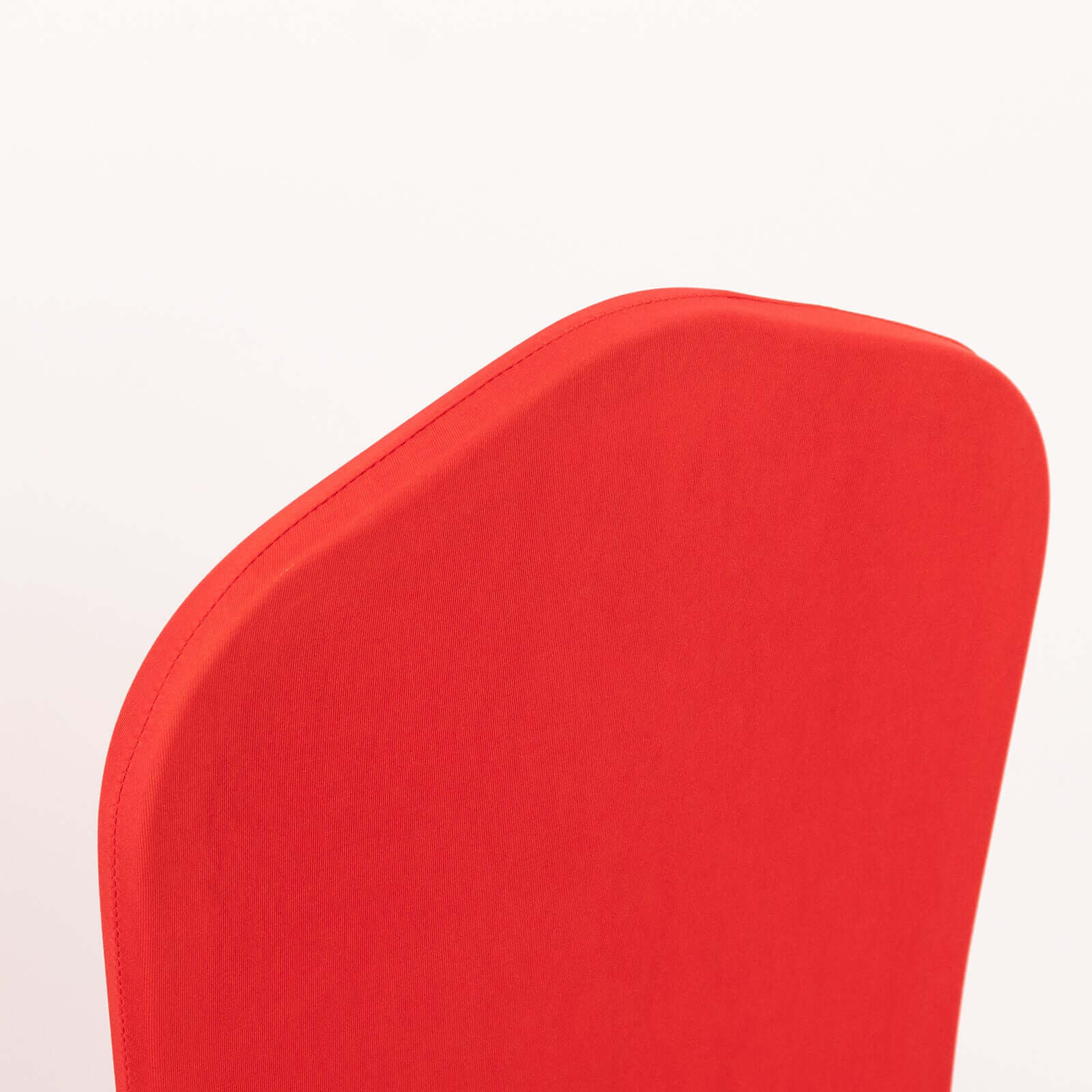Spandex Chair Cover with Ruffle Pleated Skirt for Banquet Chairs Red - 1-Piece Stretch Fitted Slipcover