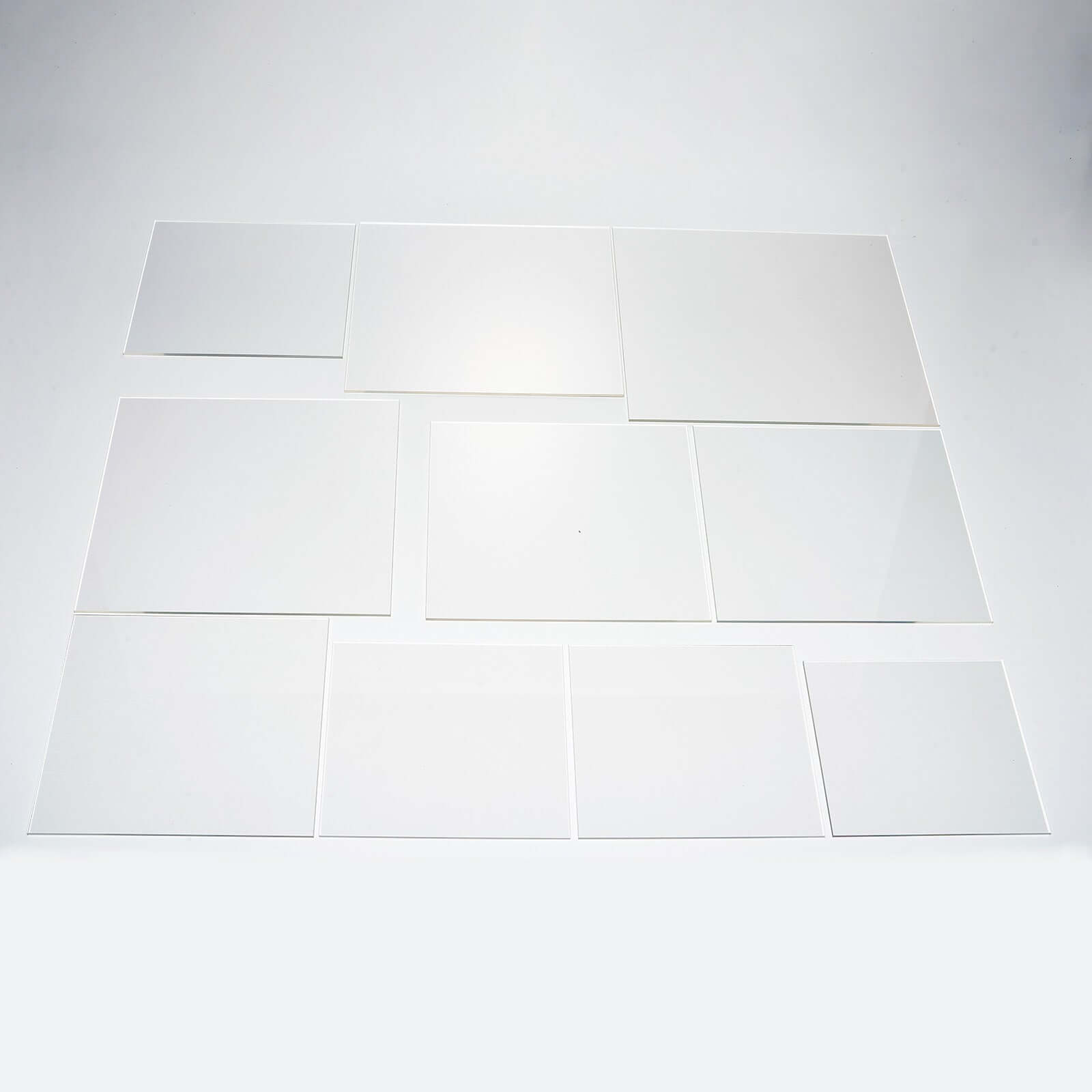 2-Pack Acrylic Plexiglass Sheets Top Plates Clear Square - Protective Film Coating 12" 3mm Thick
