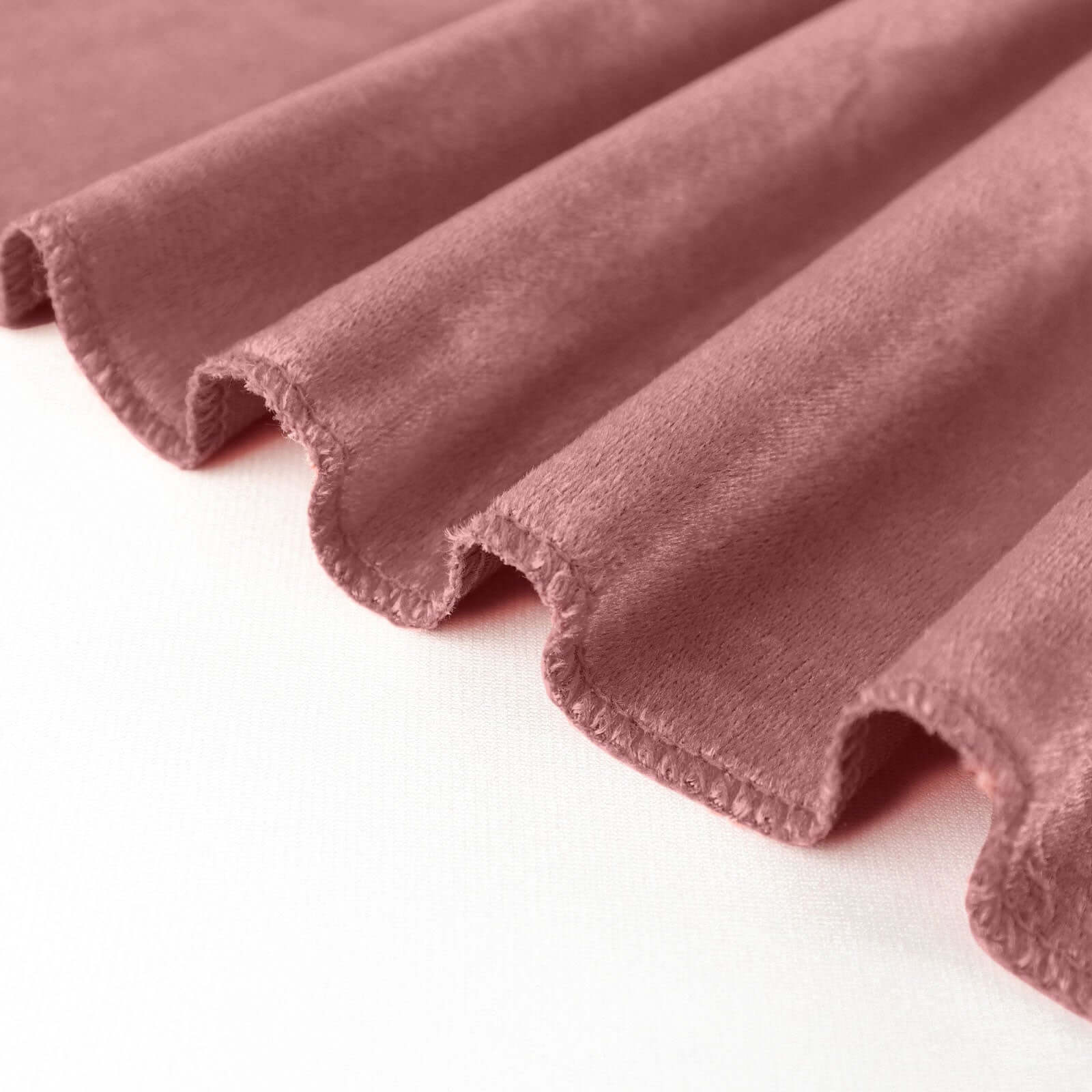 Premium Velvet 90"x156" Rectangle Tablecloth Dusty Rose - Reusable Soft & Seamless Table Cover