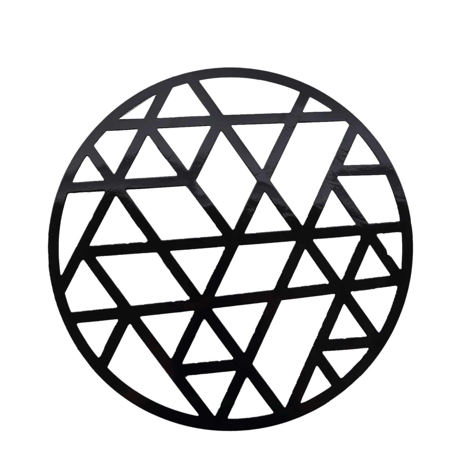 6-Pack Disposable Table Placemats in Black Laser Cut Geometric Triangle Design - 700GSM Cardboard Placemats for Glamorous Table Settings 13"