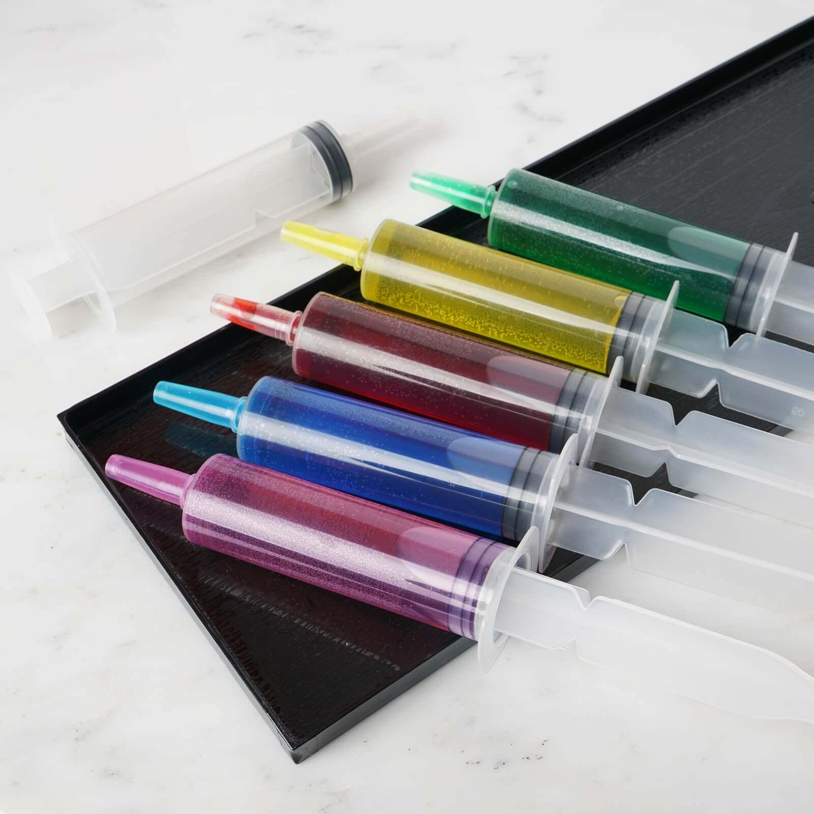 24 Pack 1.5oz Clear Disposable Plastic Cocktail Jello Shot Syringes