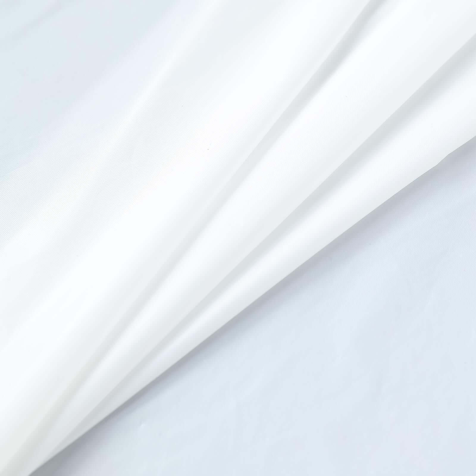 5-Pack Plastic Table Covers White Round - Durable PVC Disposable Tablecloths for Events 84"