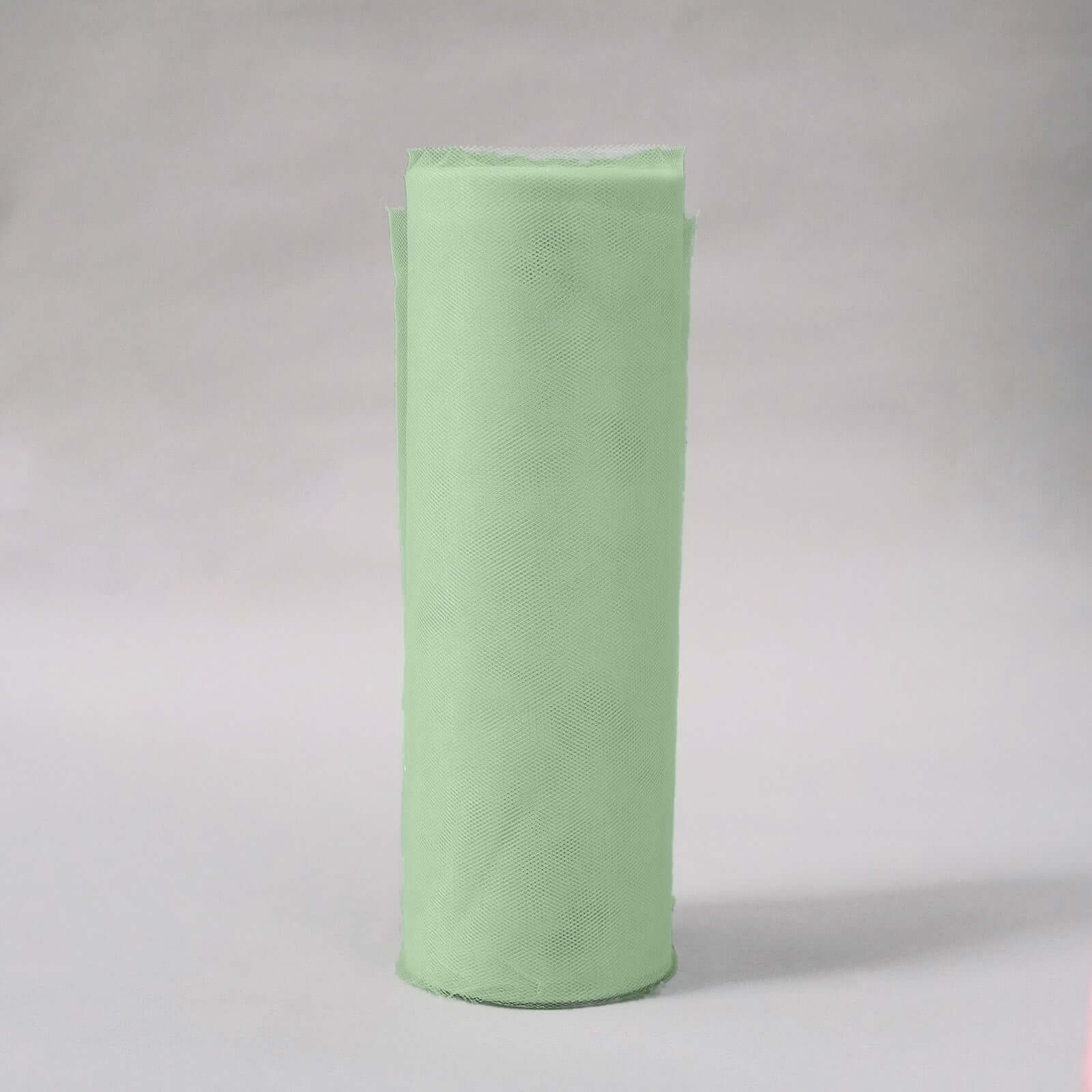 12"x100 Yards Sage Green Tulle Fabric Bolt, Sheer Fabric Spool Roll For Crafts