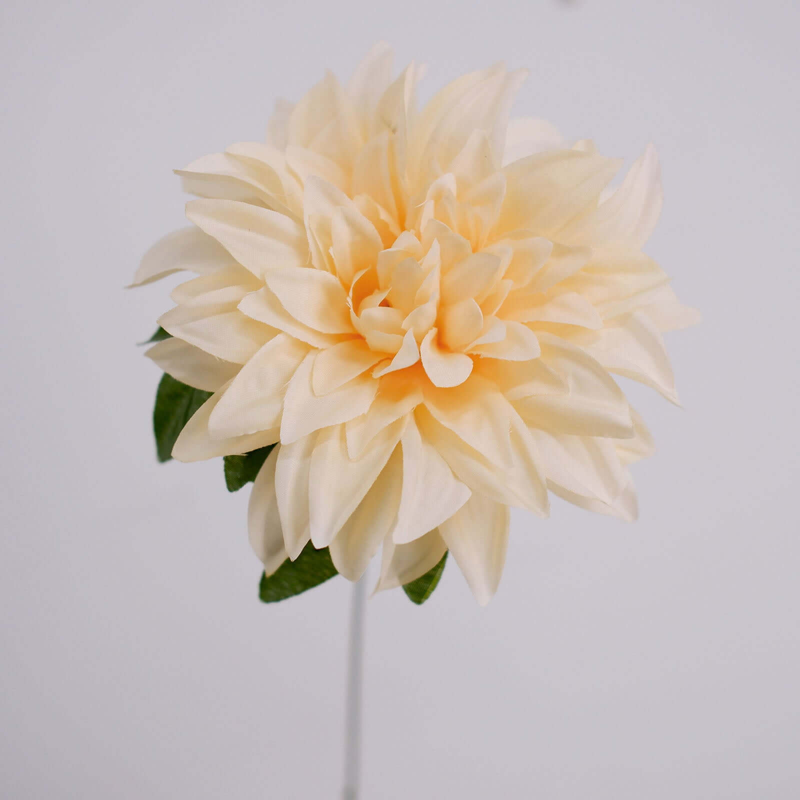 2 Bushes 20" Cream Large Head Artificial Dahlia Bouquet, Silk Bridal Flower Decorations
