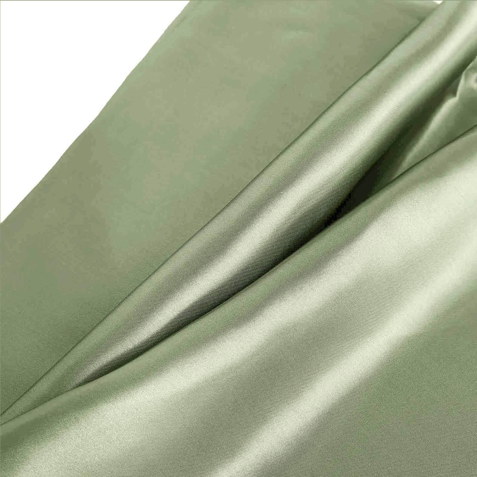 10 Yards x 54" Dusty Sage Green Satin Fabric Bolt
