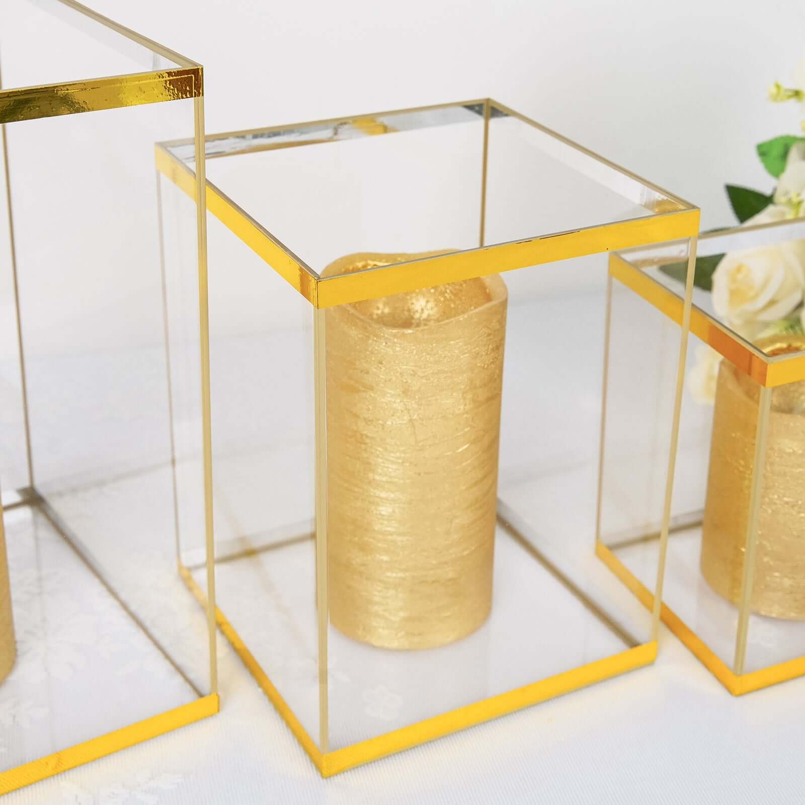 100 Yds 3/4" Gold Metallic Film Tape Adhesive, DIY Floral Wrap Craft Decor Tape - Polyester with Acrylic