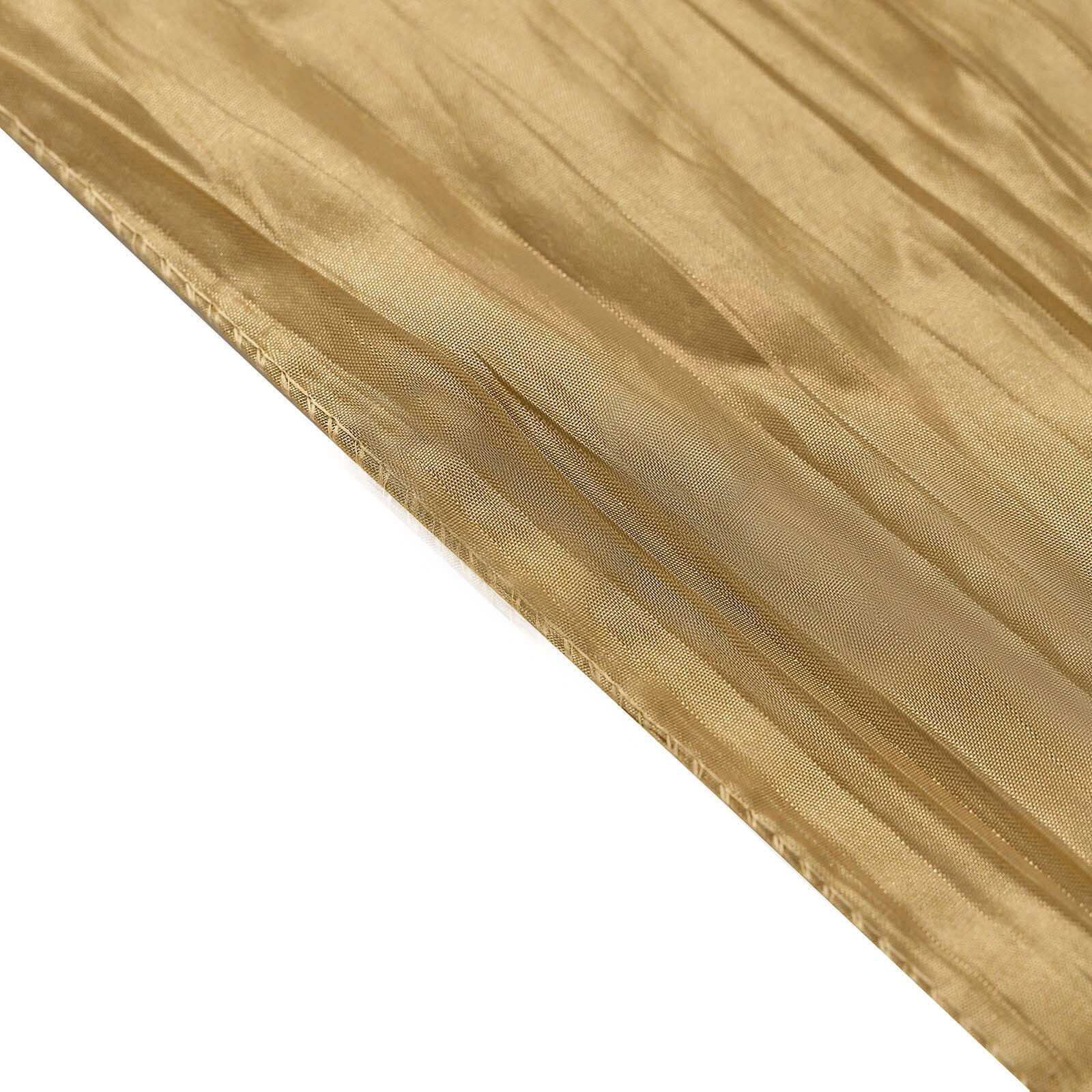 5 Pack Taffeta 6"x106" Chair Sashes Gold Accordion Crinkle Texture - Stylish Decor for Weddings & Gatherings