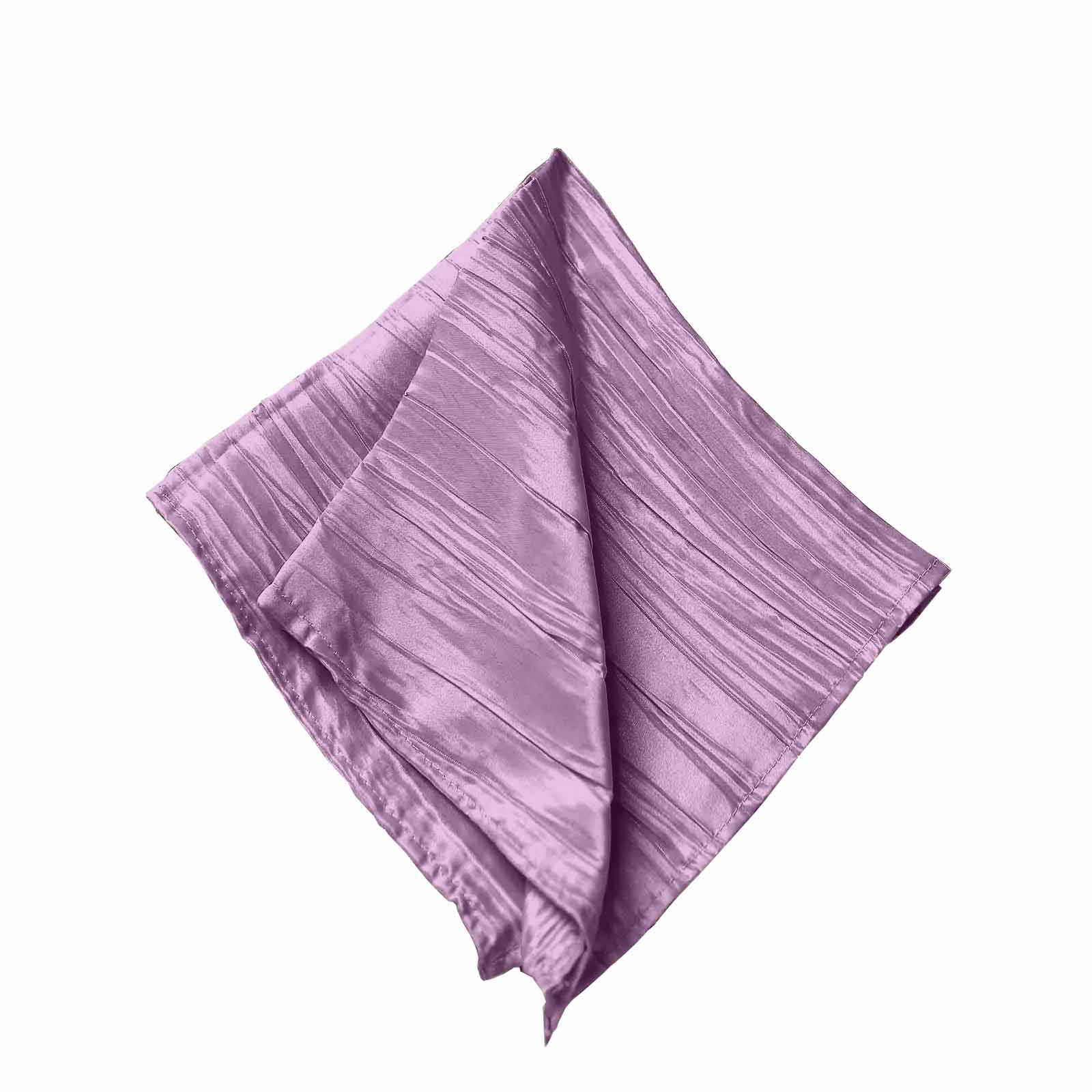 5 Pack Taffeta 20"x20" Napkins Violet Amethyst - Accordion Crinkle Dinner Napkins