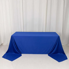 Scuba Rectangular 90"x156" Tablecloth Royal Blue - Wrinkle Free, Stain Resistant & Seamless Table Cover