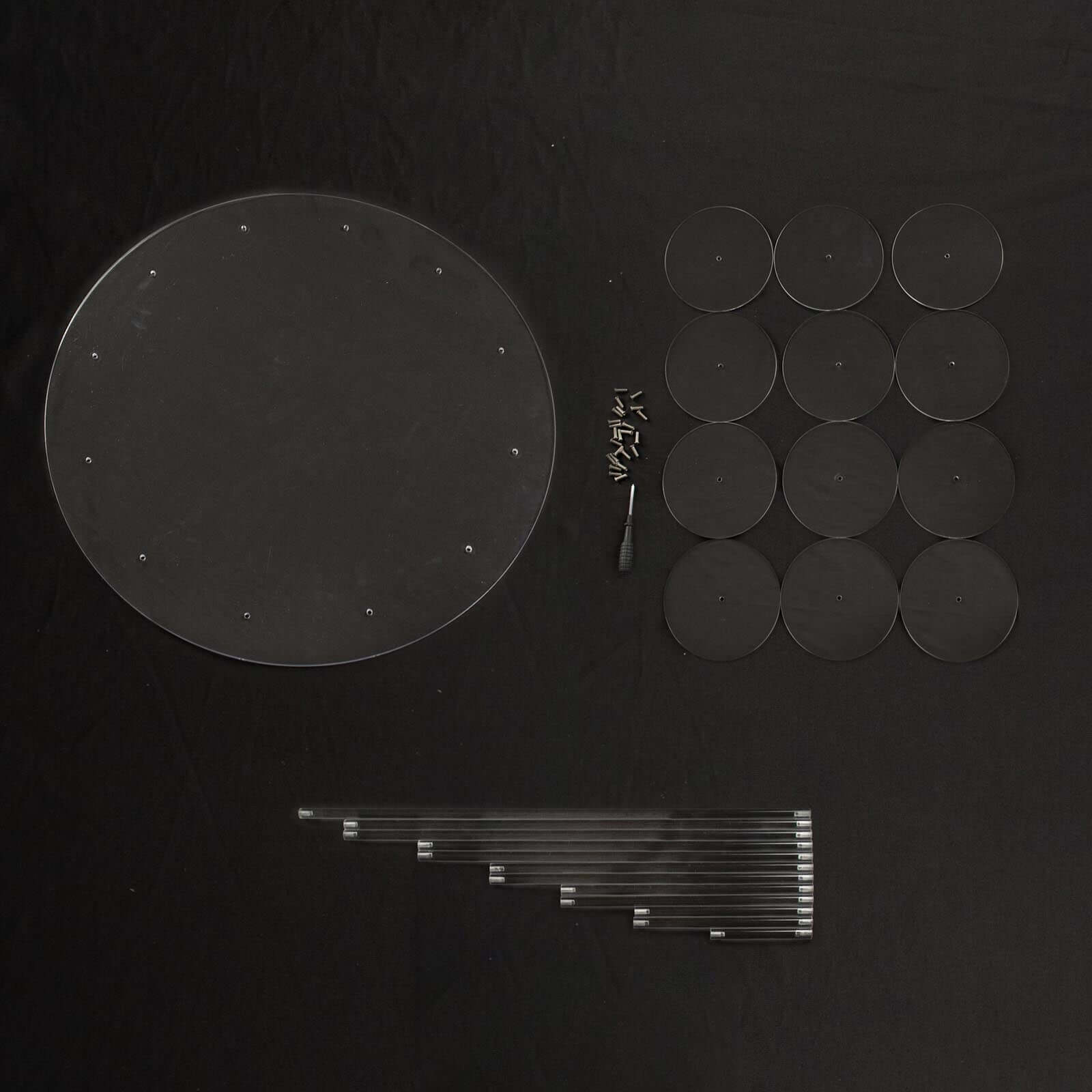 Acrylic Cake Stand with 12-Arm Tiered Cupcake Holders Clear - Easy Assembly Multi-layer Dessert Display Centerpiece Tower for Weddings Gala Events & Celebrations 29"