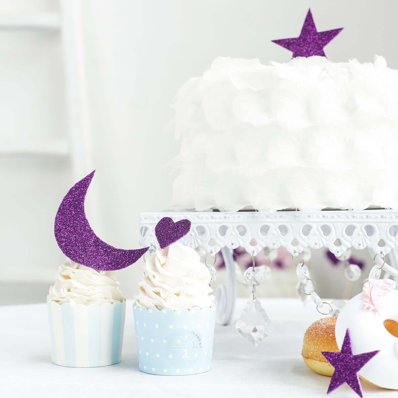 10 Pack Purple Self-Adhesive Glitter DIY Craft Foam Sheets - 12"x10"