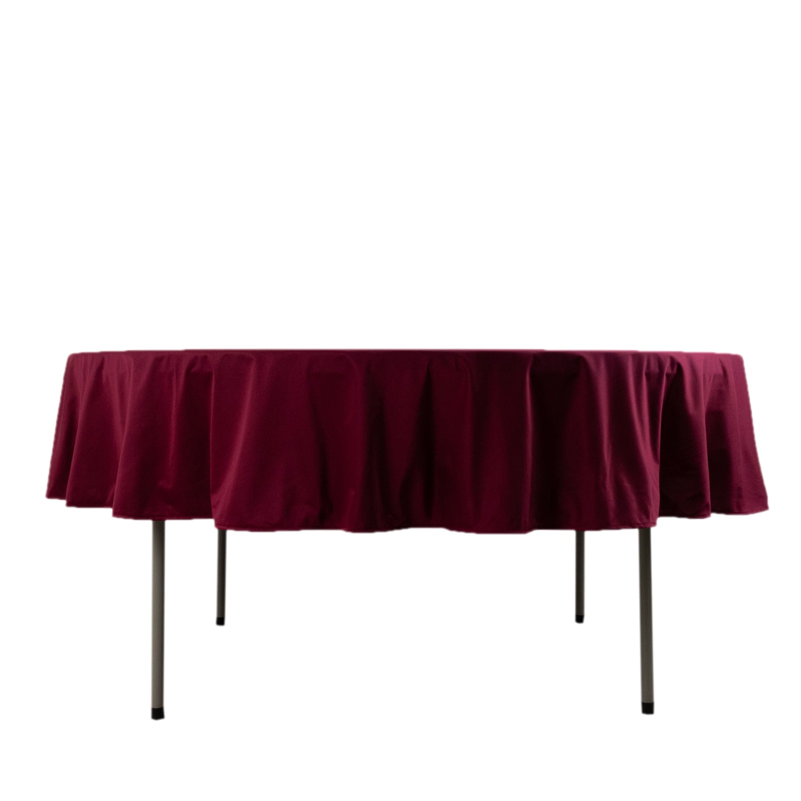 Scuba Round 90" Tablecloth Burgundy - Wrinkle Free & Stain Resistant Table Cover