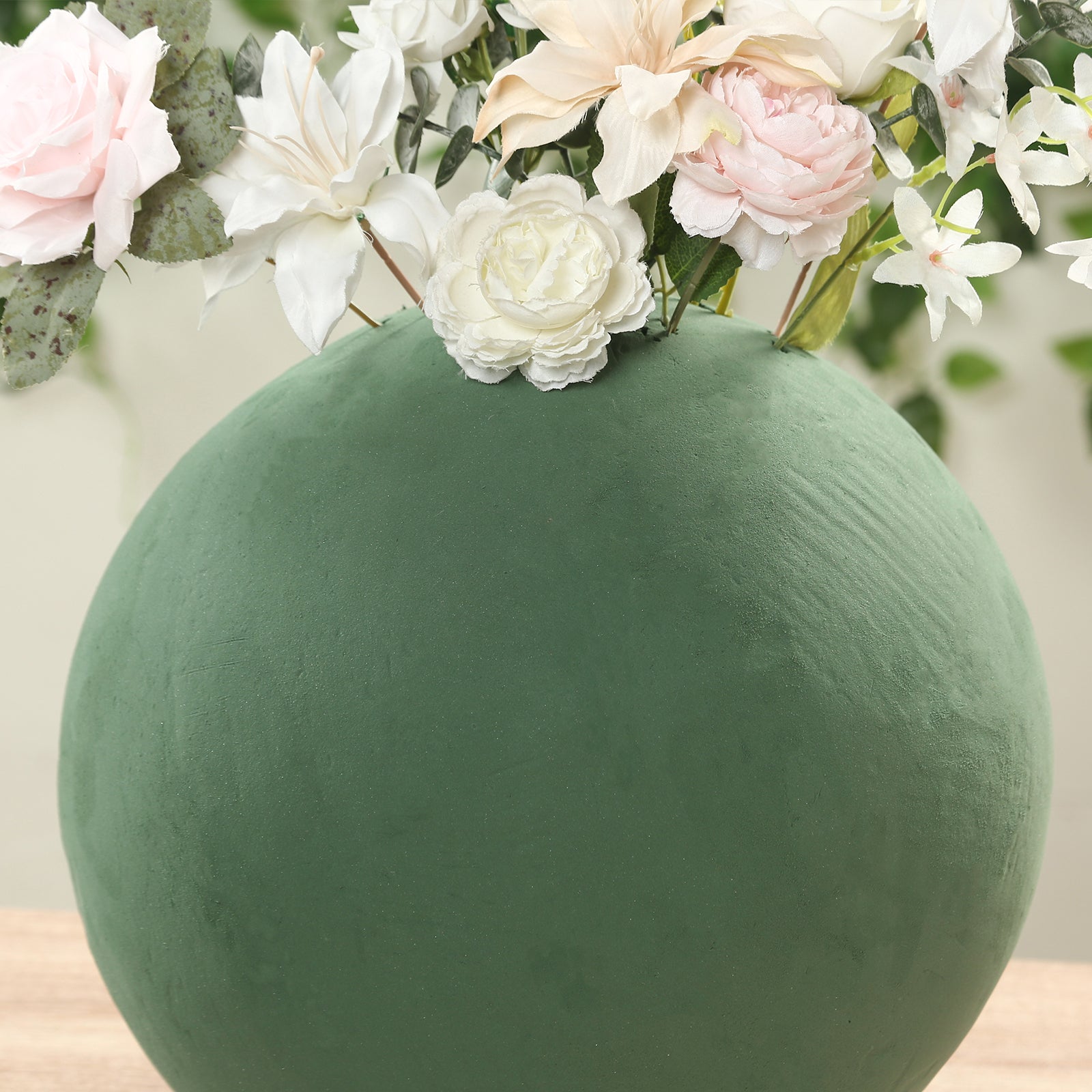 14" Green DIY Flower Arrangements Craft Foam Ball, Smooth Floral Foam Ball