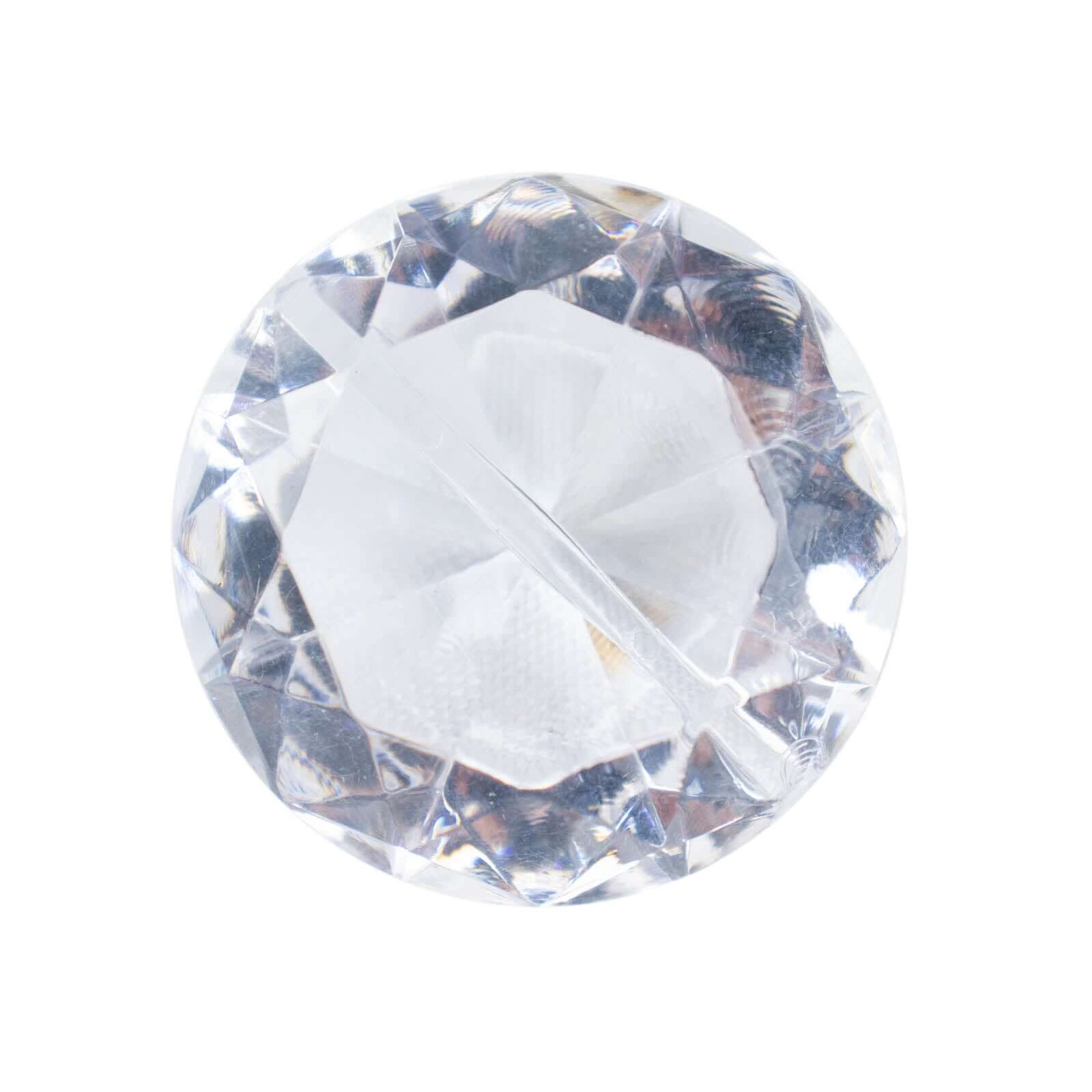 10-Pack Plastic Card Holder Stands Diamond Shaped Design Clear Crystal - Wedding Table Place Card Decorations 1.75"