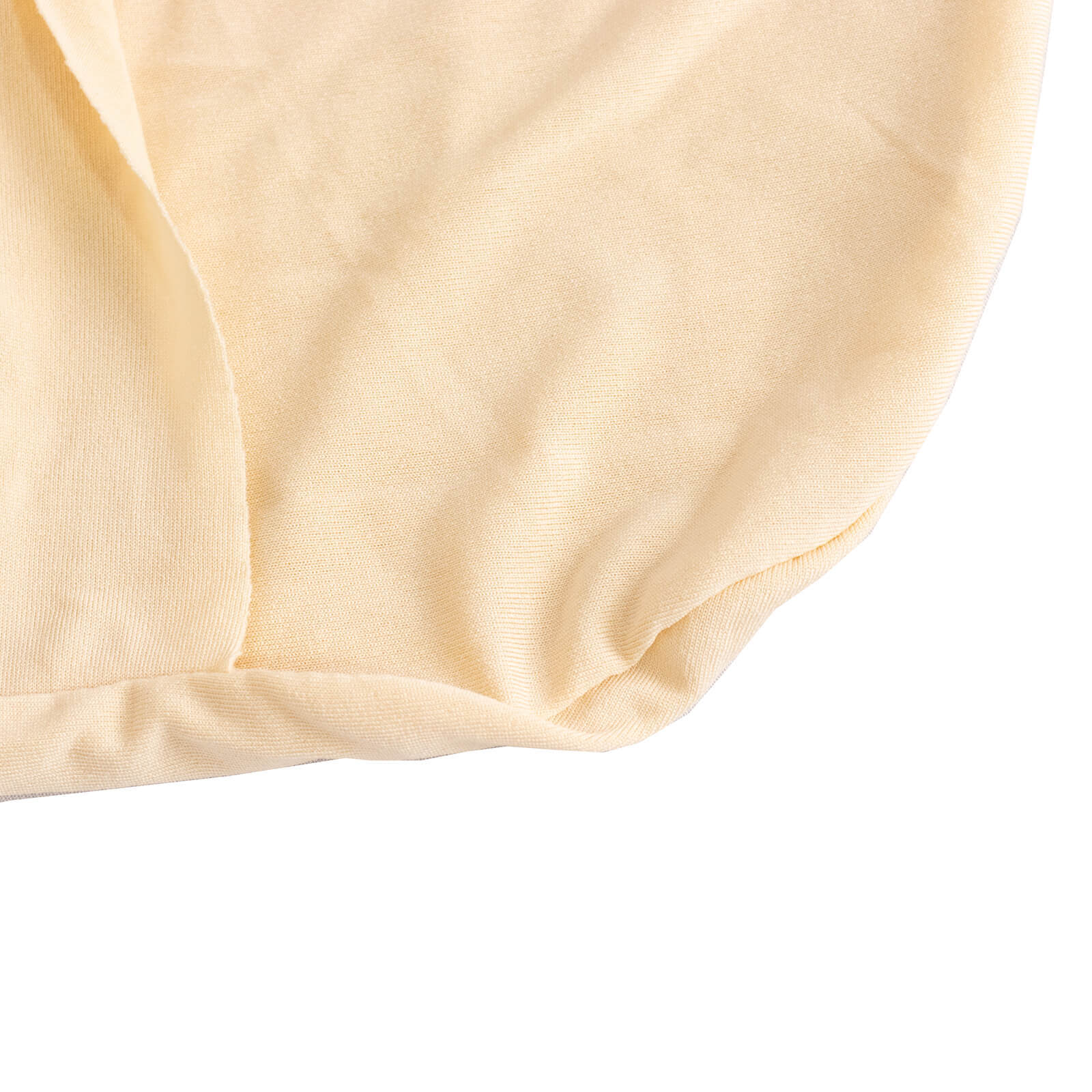 Spandex Chair Cover with Silver Rhinestone Buckled Sash Band Beige - Stretch Fitted Slipcover