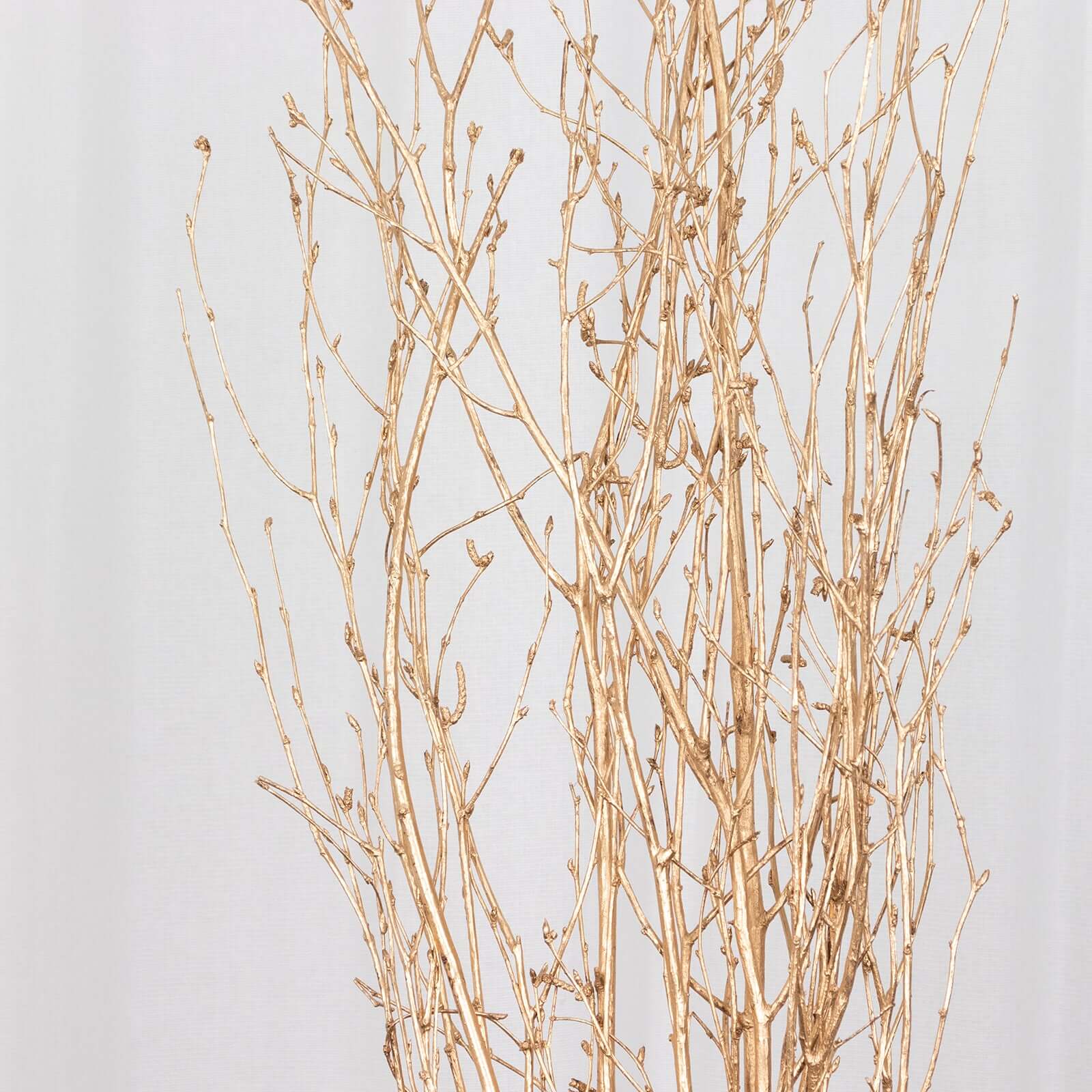 6-Pack Natural Birch Tree Branches 46" Metallic Gold - Versatile Extra Long Decorative Dried Willow Twigs Sticks for Vase Centerpiece Wedding Decor