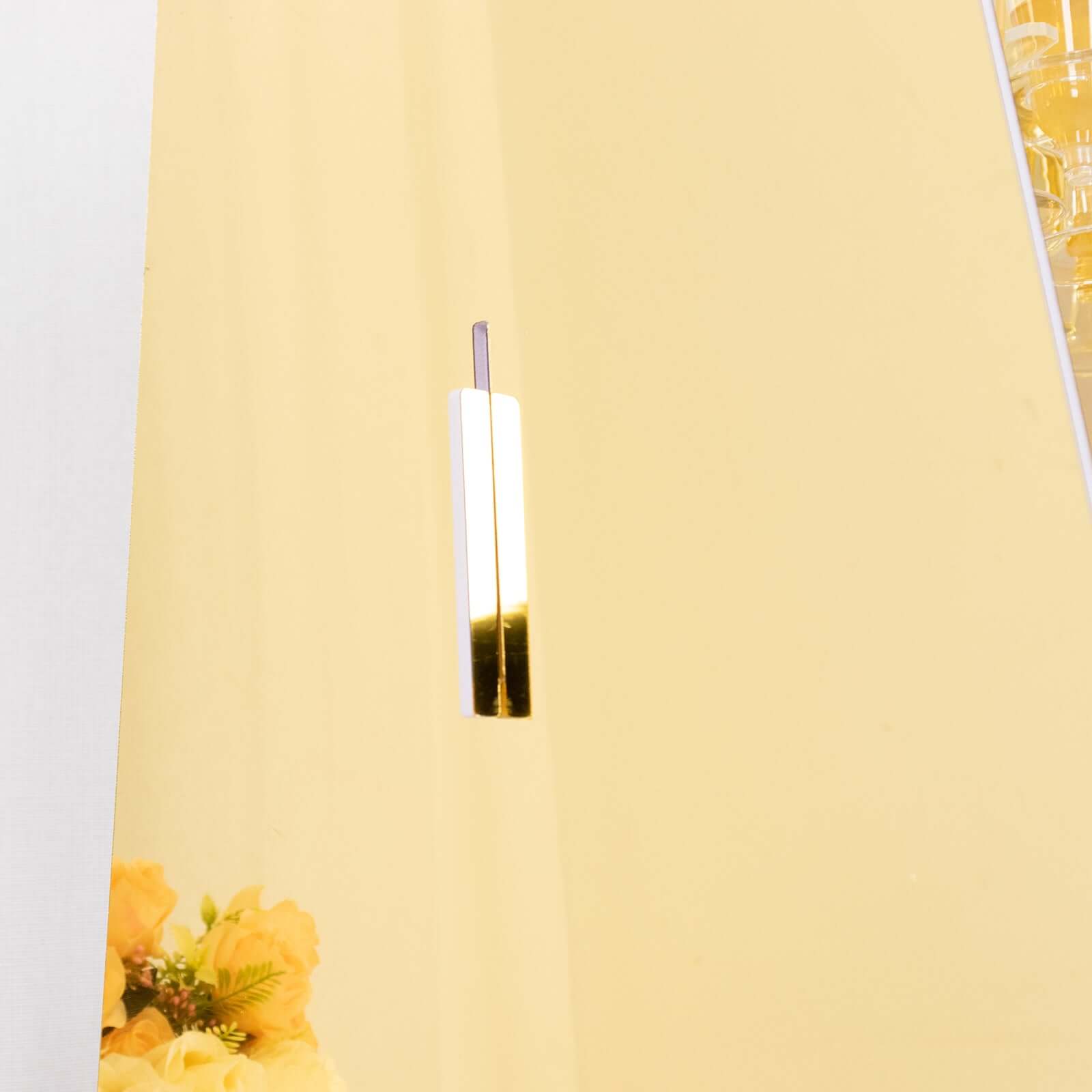 2-Tier Champagne Glass Holder Display Stand Table Top in Gold Mirror Finish - Modern Stemware Rack Cocktail Drink Holder with 18 Hooks for Events & DIY Bars 25"