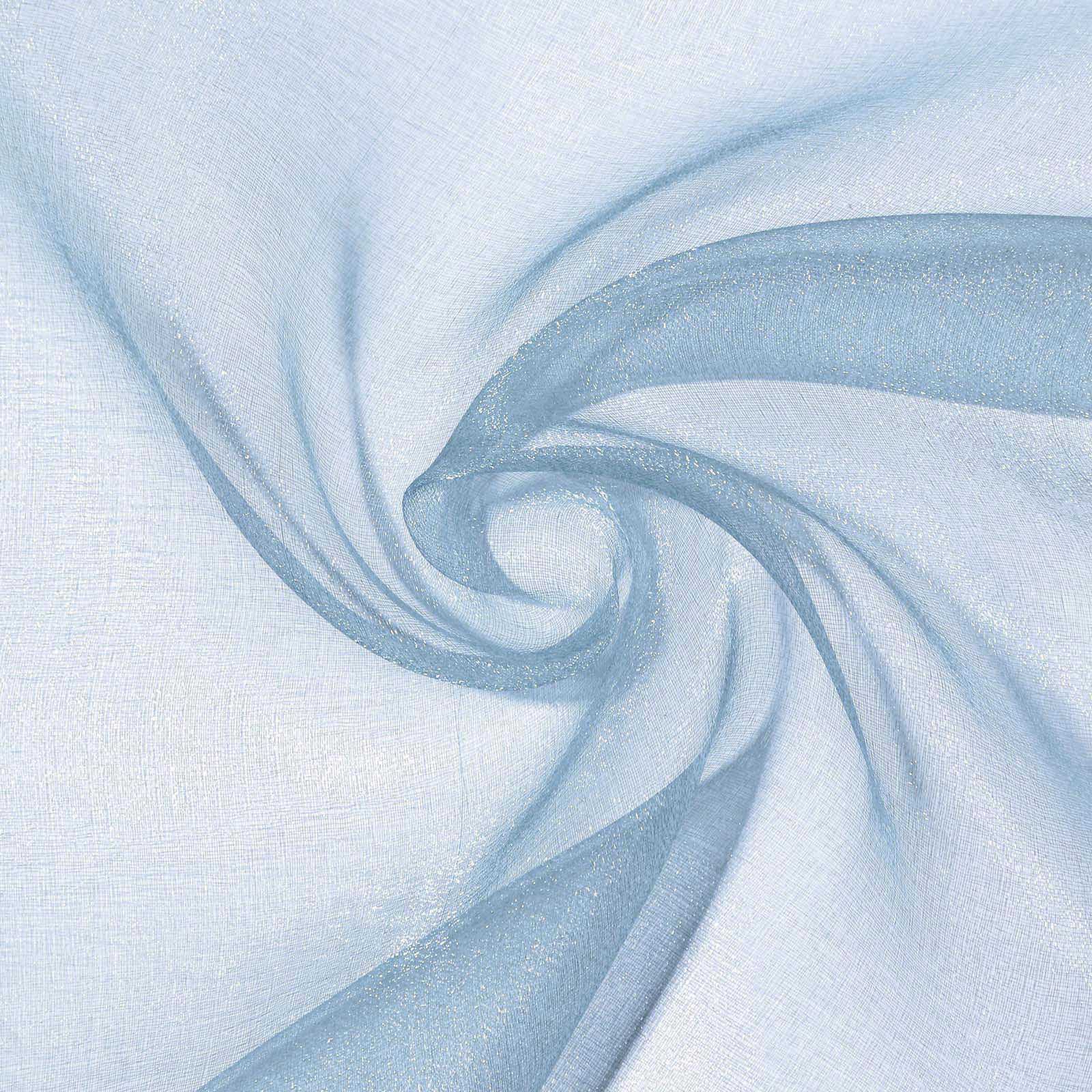 12"x10yd Dusty Blue Sheer Chiffon Fabric Bolt, DIY Voile Drapery Fabric
