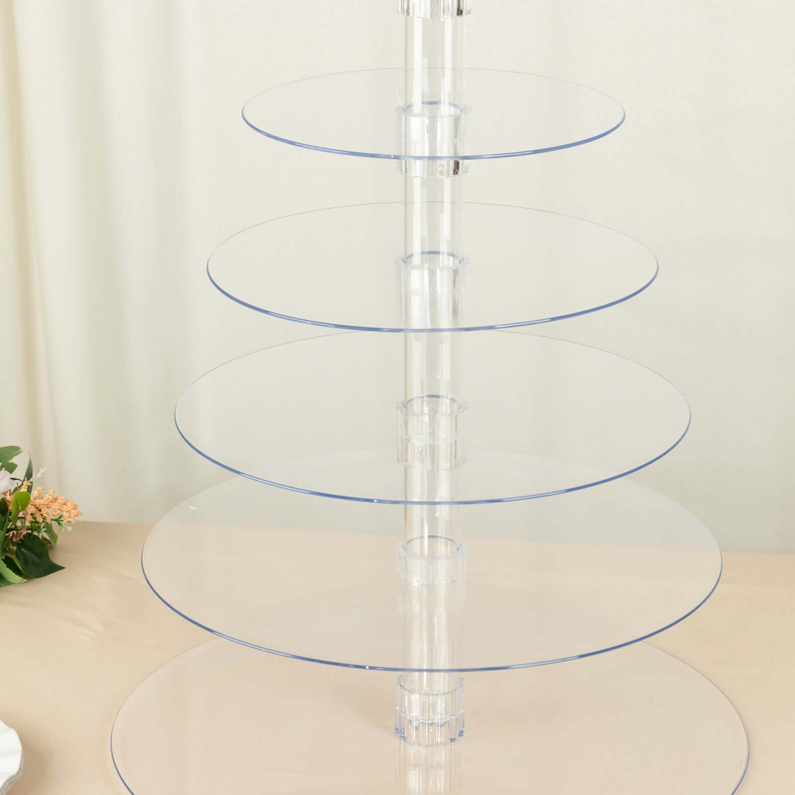 7-Tier Acrylic Round Cupcake Stand Clear & Catering Displays 26"