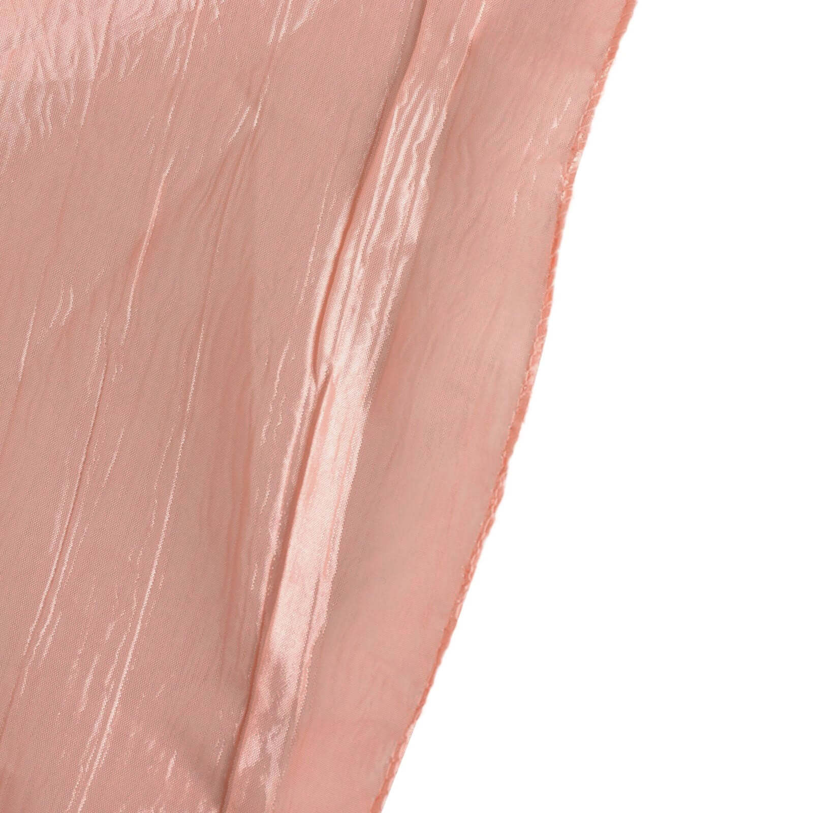 Crinkle Crushed Taffeta Chair Cover for Banquet Chairs Dusty Rose - Reusable Slipcover