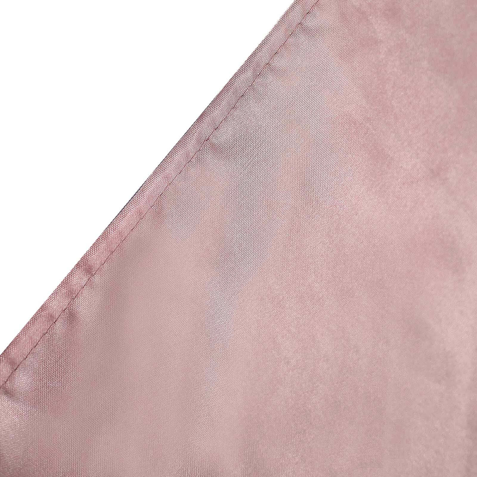 5 Pack Satin 20"x20" Napkins Dusty Rose - Luxurious Shine & Smooth Dinner Napkins
